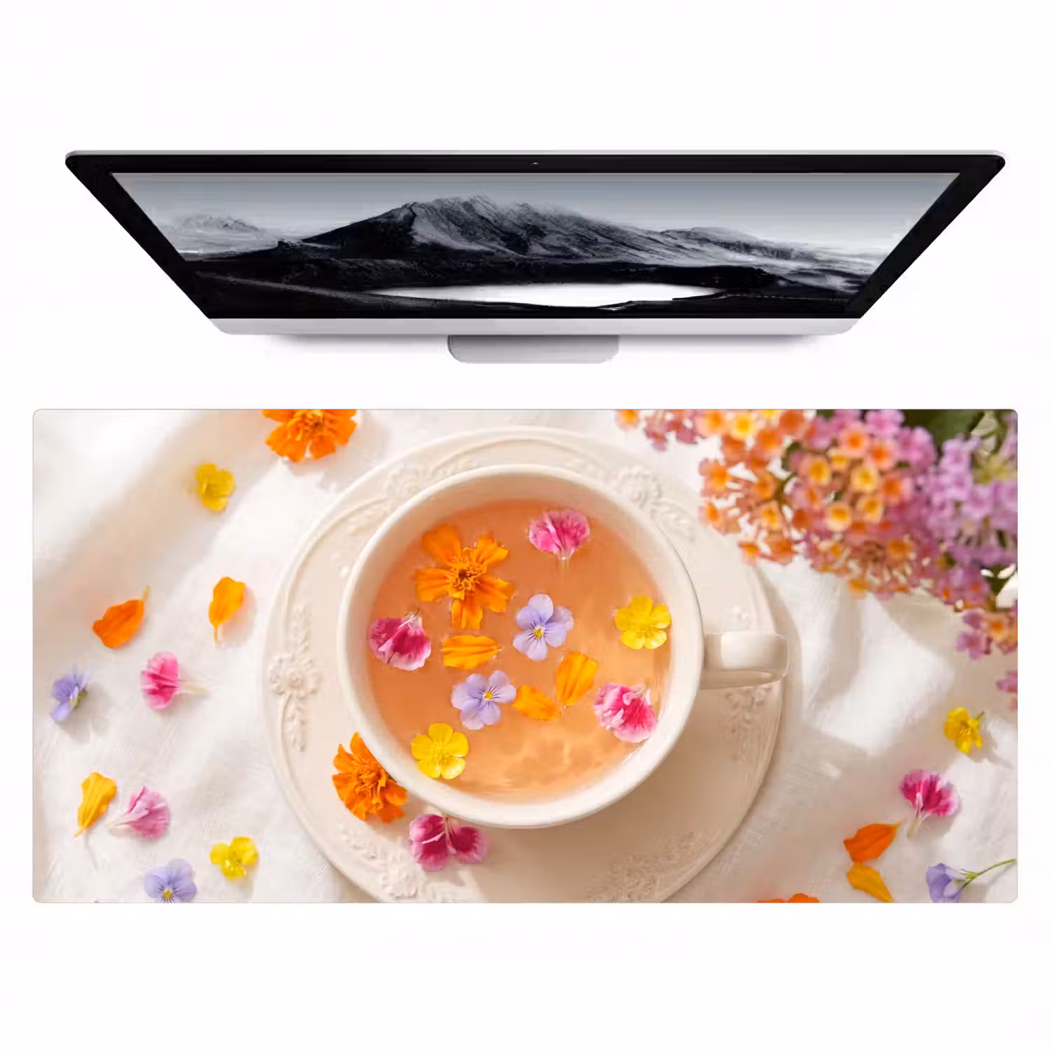 Bloemen - Kop - Natuur - Kleurrijk - Zomer Muismat XXL klein -zzz3d