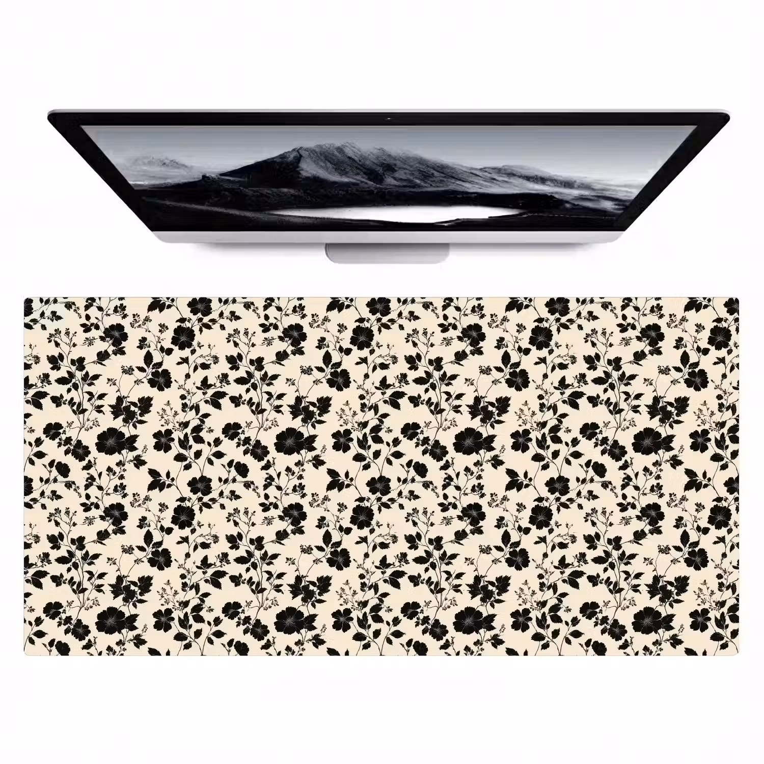 Bloemen - Dessin - Zwart Muismat XXL klein 681 -zzz3d