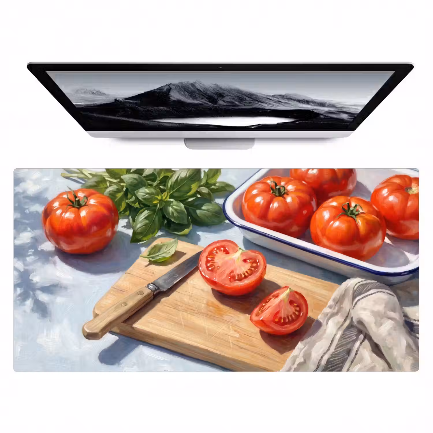 Eten - Keuken - Ingrediënten - Stillleven - Rood Muismat XXL klein -zzz3d