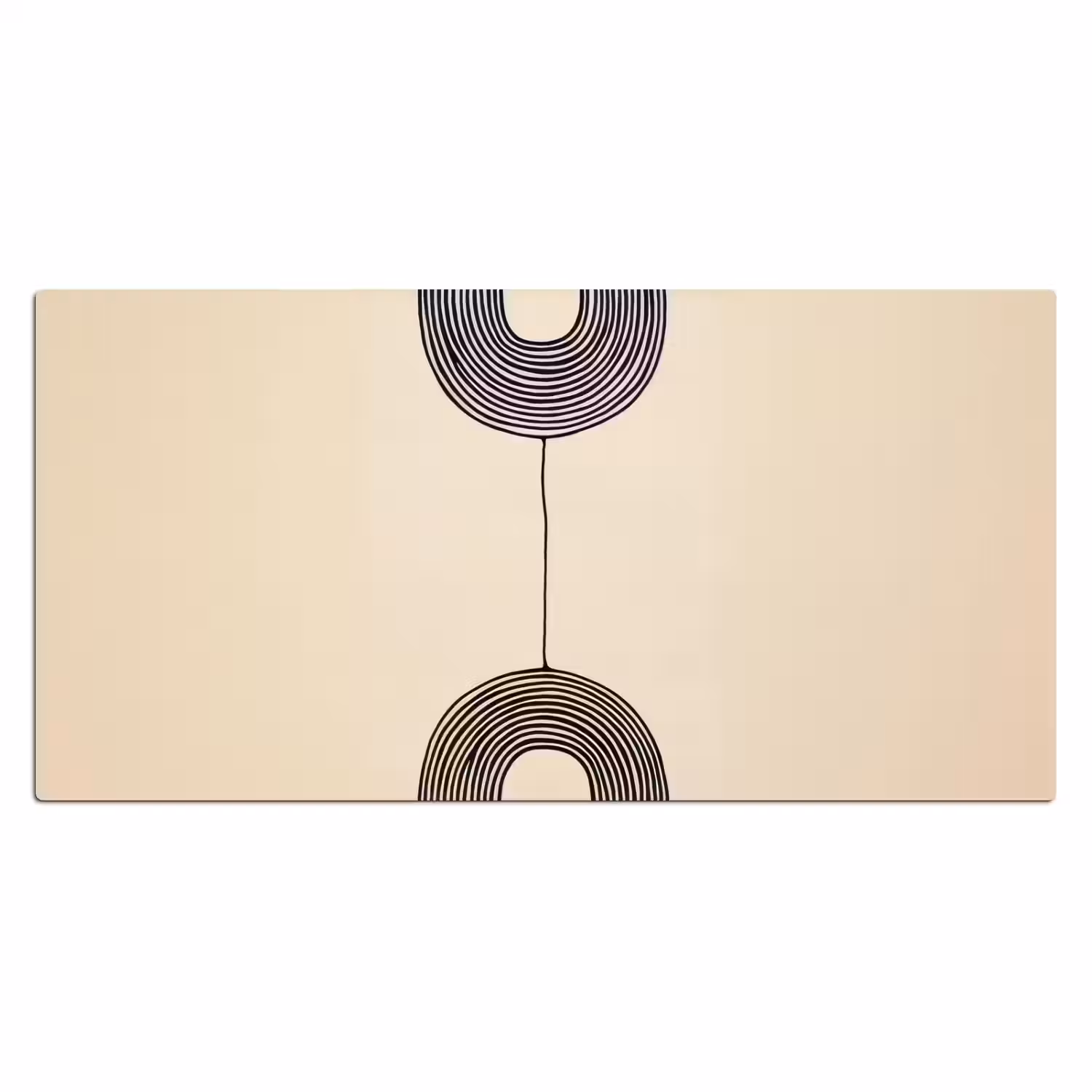 Geometrische bogen - Minimalistisch - Symmetrisch Muismat XXL klein -3d_leeg