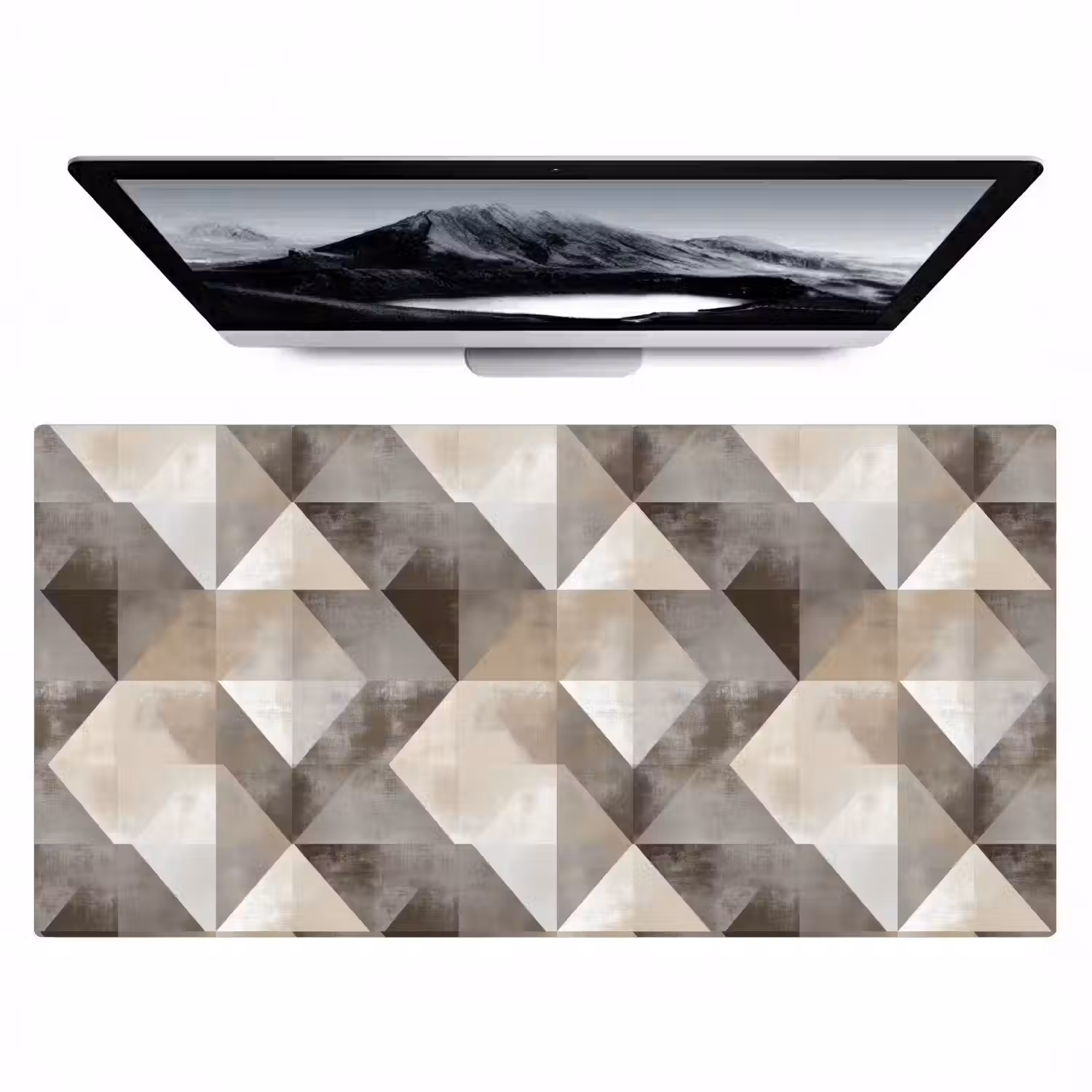 Geometrisch - Motief - Aardetinten Muismat XXL klein 681 -zzz3d