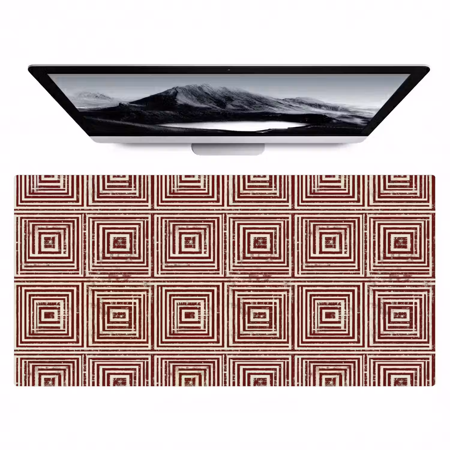 Geometrisch - Patroon - Rood Muismat XXL klein 681 -zzz3d