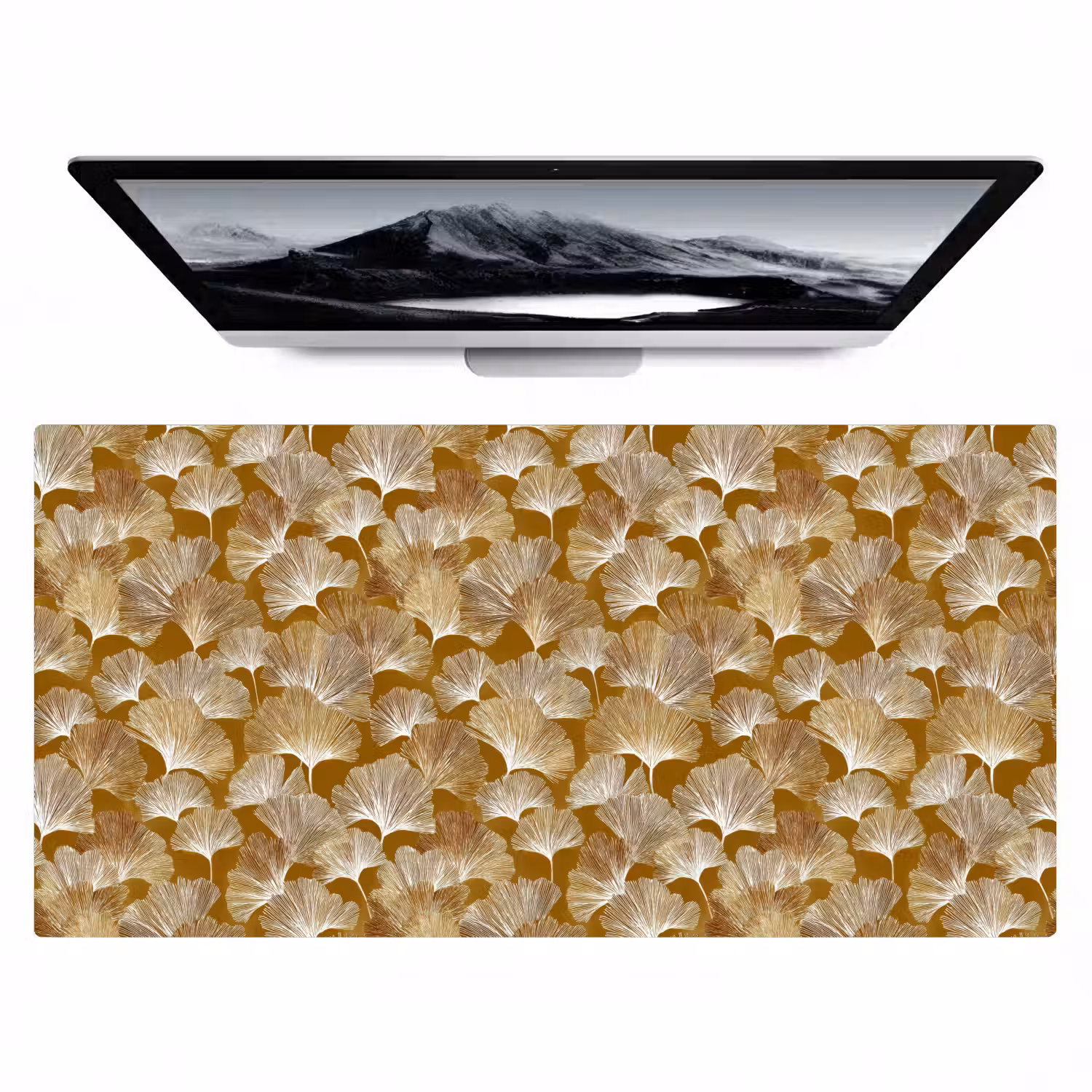 Ginkgo - Bladeren - Goud Muismat XXL klein 681 -zzz3d