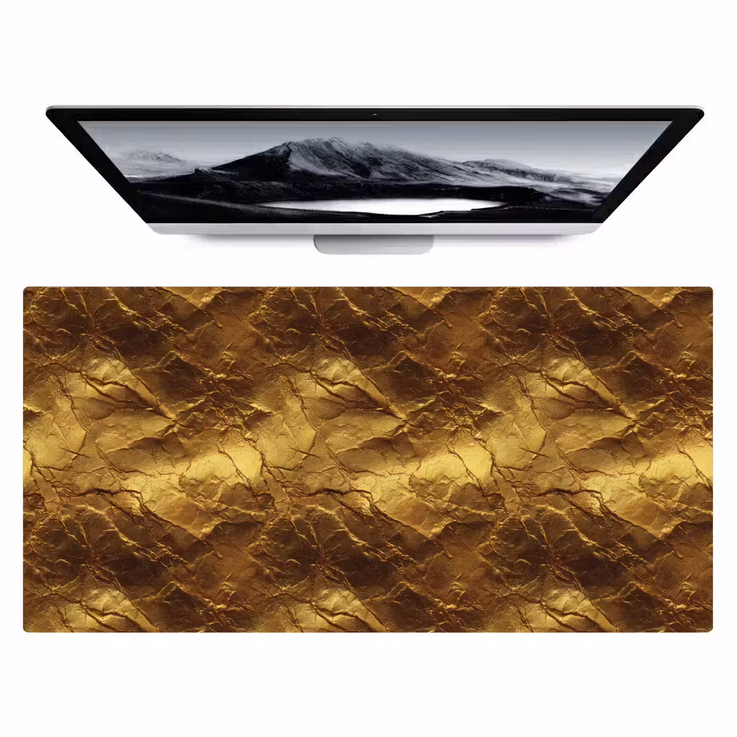 Bladgoud - Textuur - Goud Muismat XXL klein 681 -zzz3d