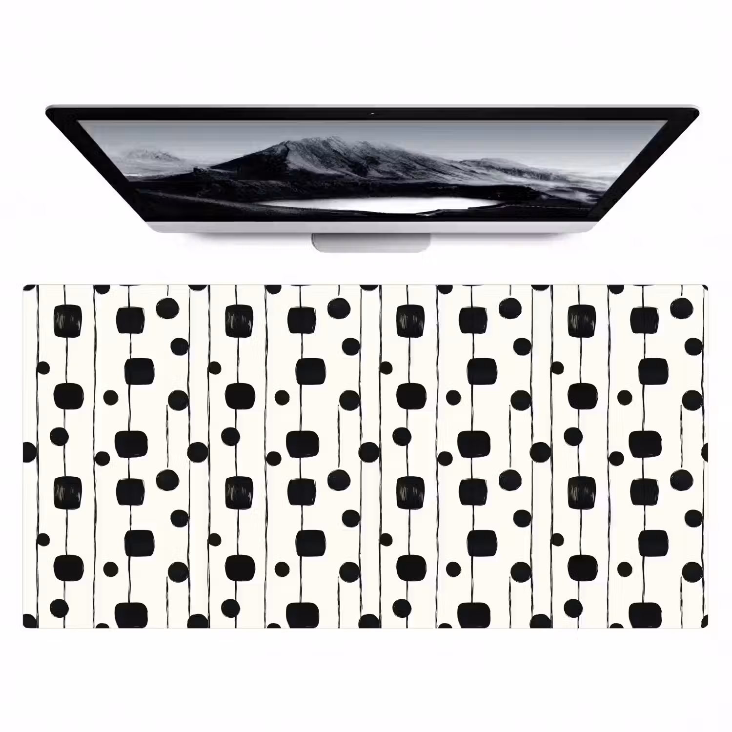 Grafisch - Modern - Zwart Muismat XXL klein 681 -zzz3d