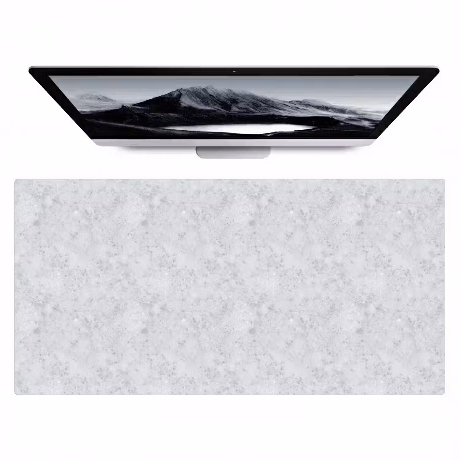 Grijs - Terrazzo-effect - Beton Muismat XXL klein 681 -zzz3d