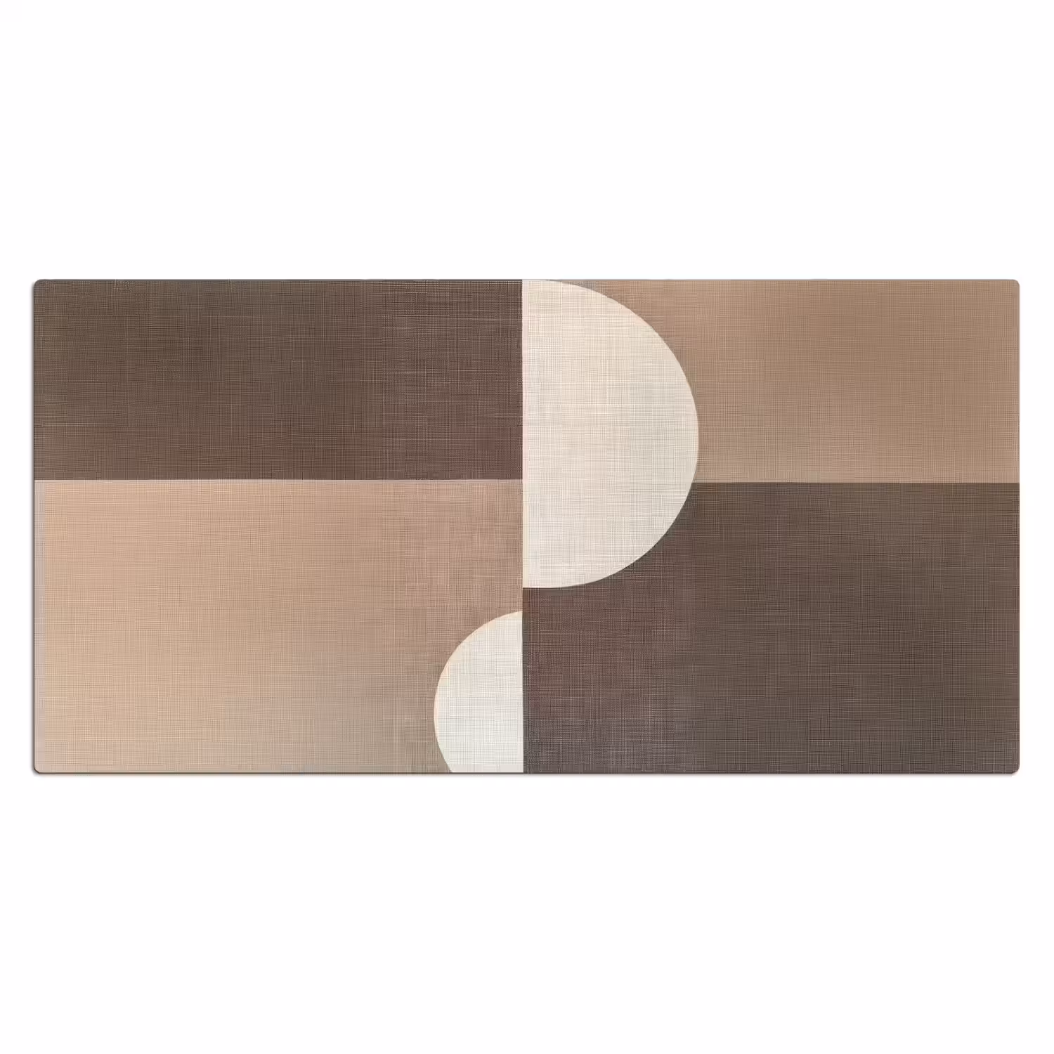 Raster - Halve cirkels - Contrast Muismat XXL klein -3d_leeg