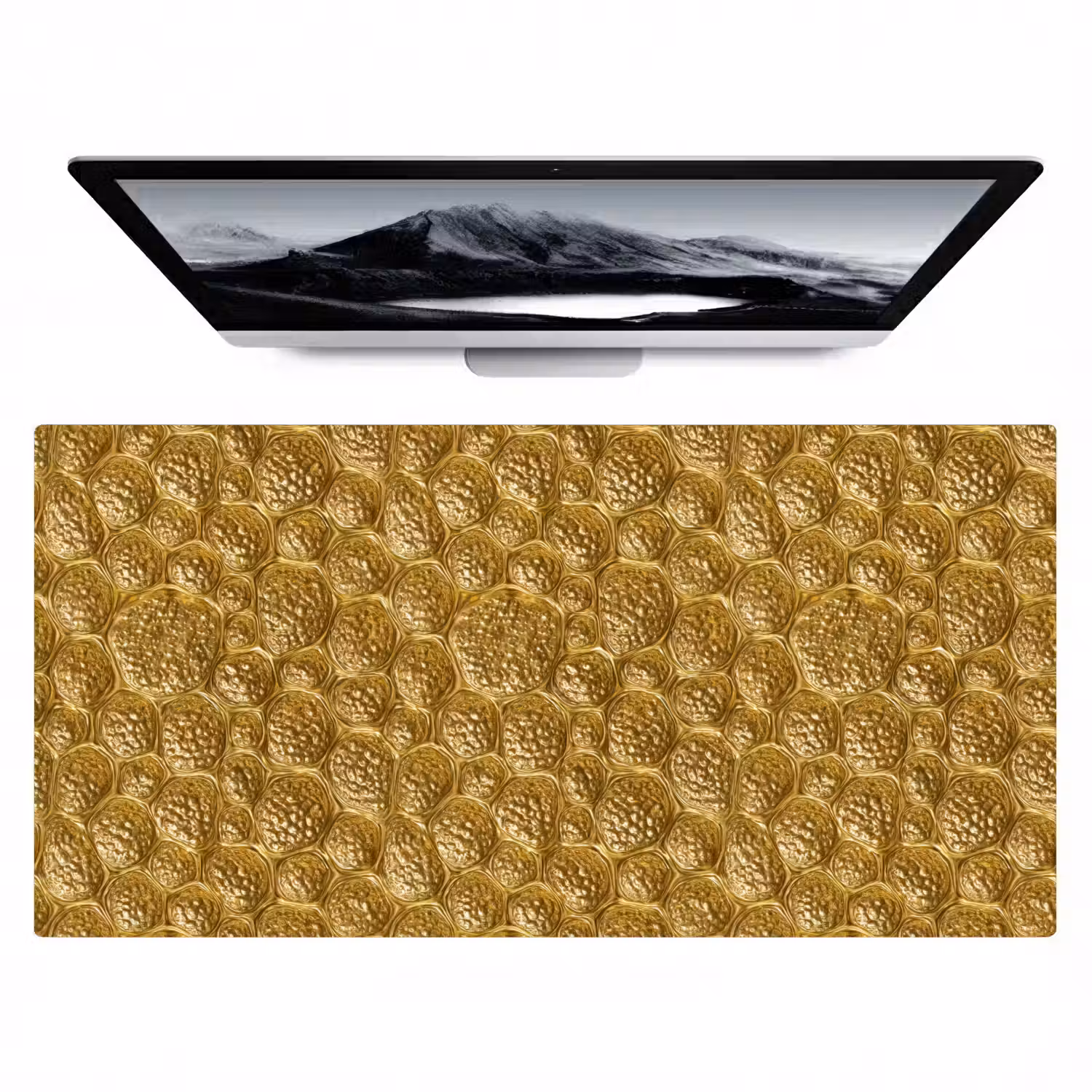 Gehamerd - Mozaïek - Antiek - Goud Muismat XXL klein 681 -zzz3d