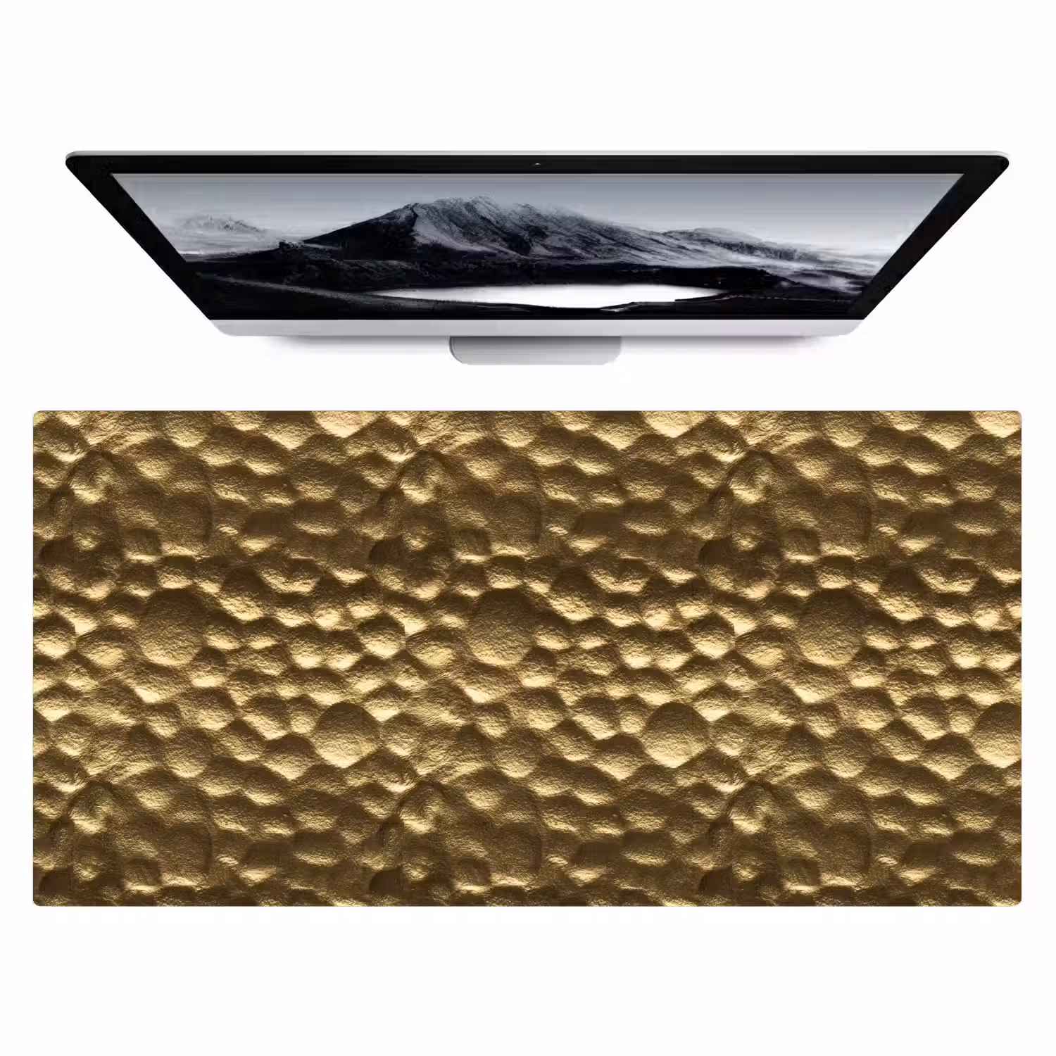 Gehamerd - Reliëf - Textuur - Bronsgoud Muismat XXL klein 681 -zzz3d