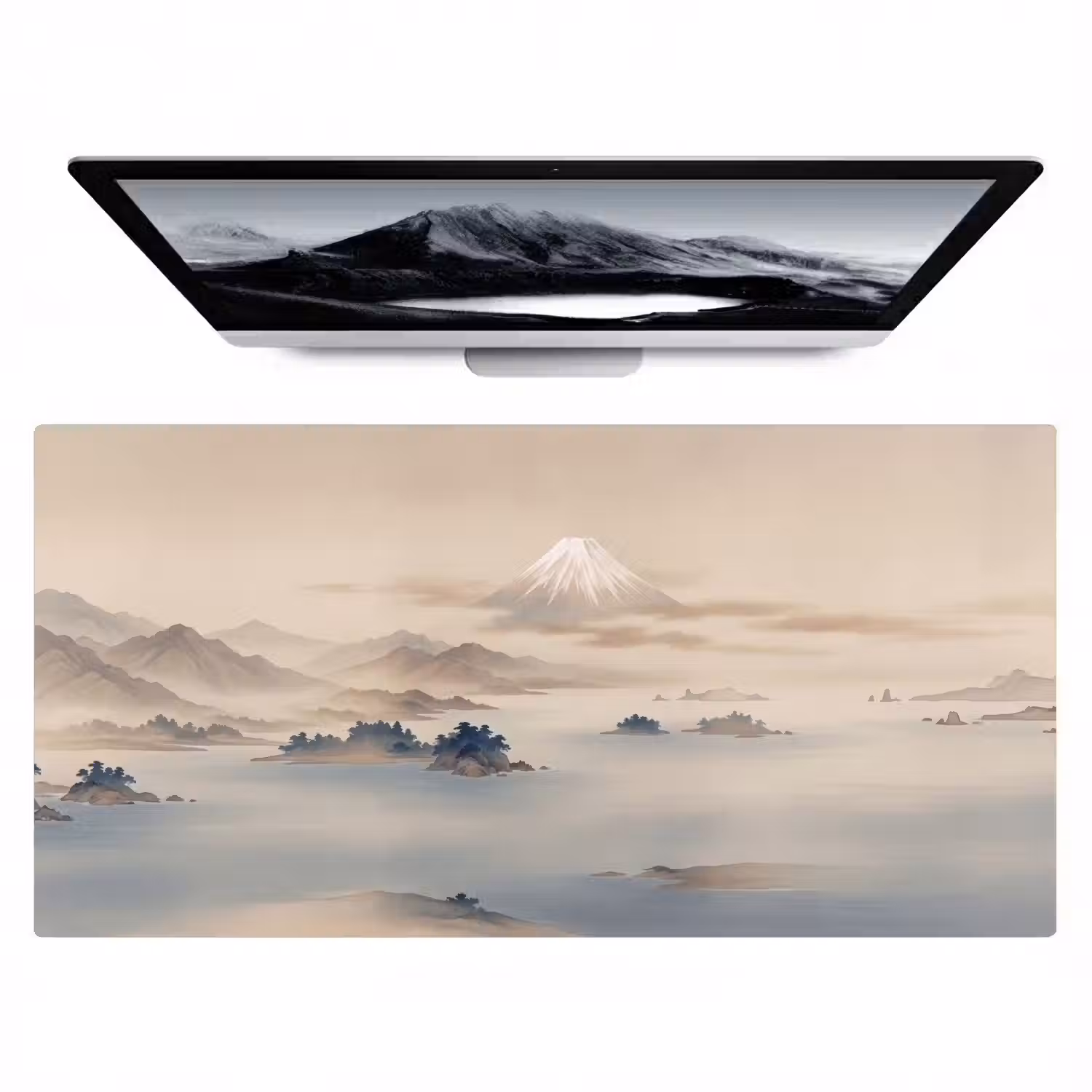 Japans - Landschap - Beige Muismat XXL klein -zzz3d