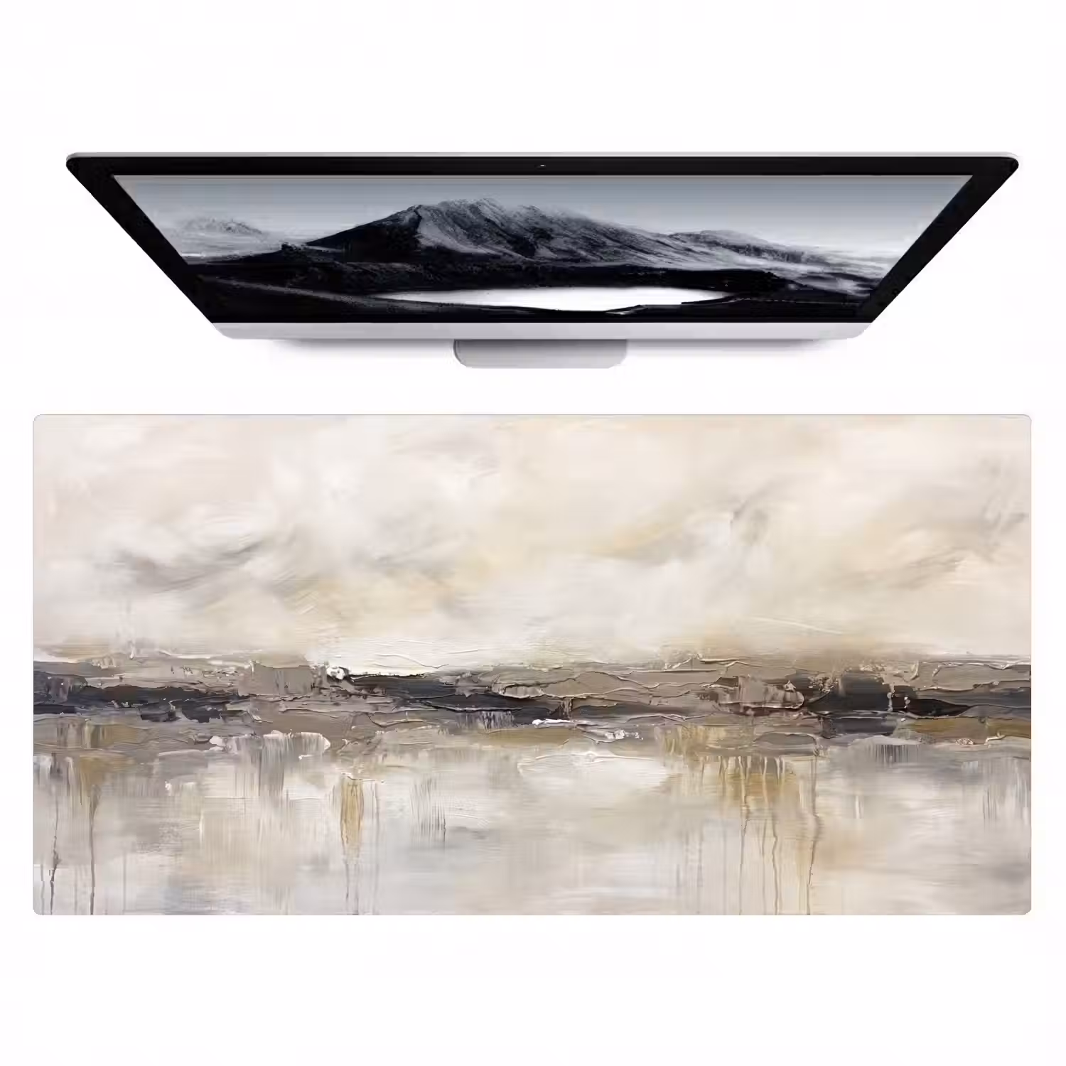 Landschap - Horizon - Natuur - Abstract - Neutraal Muismat XXL klein -zzz3d