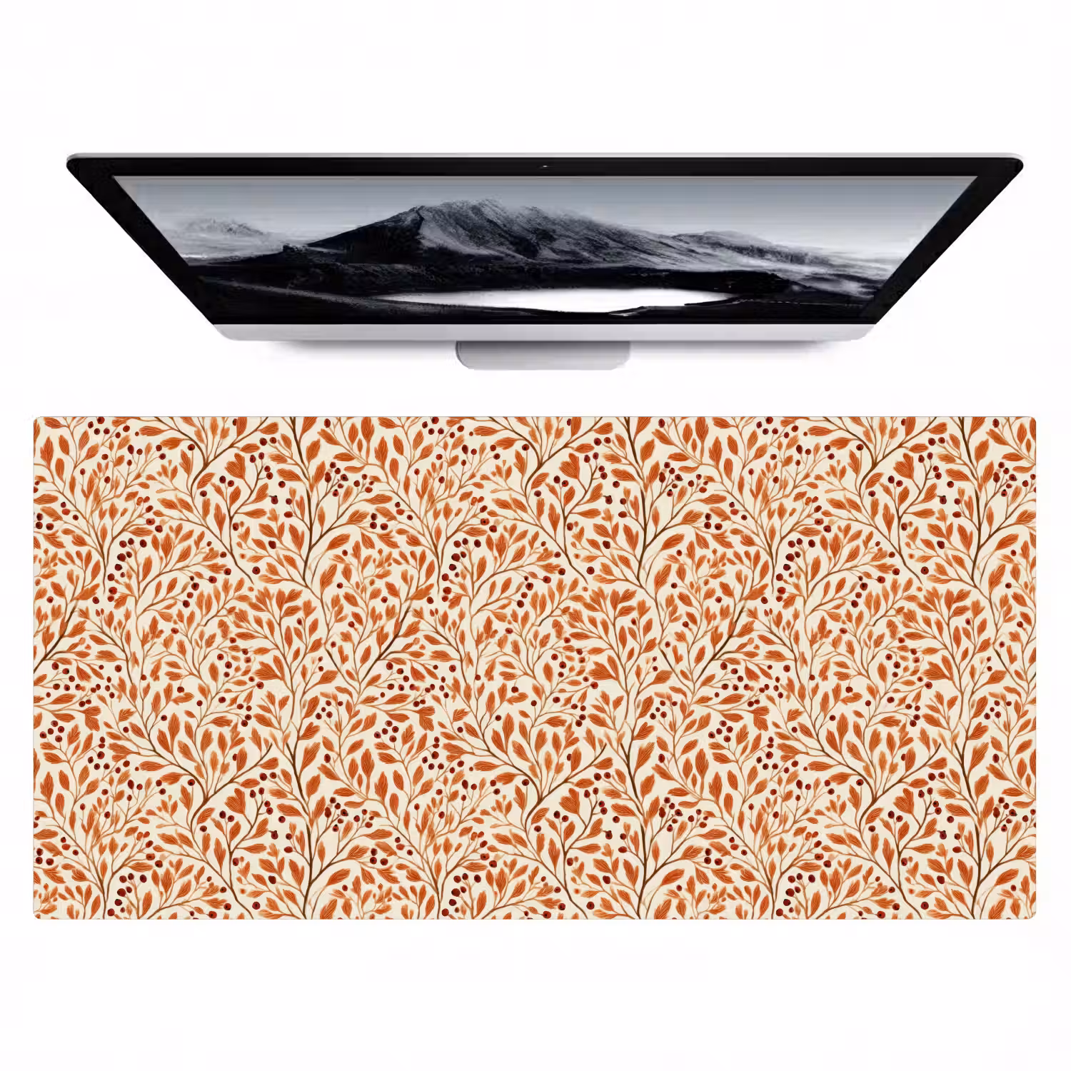 Bladeren - Botanisch - Terracotta Muismat XXL klein 681 -zzz3d