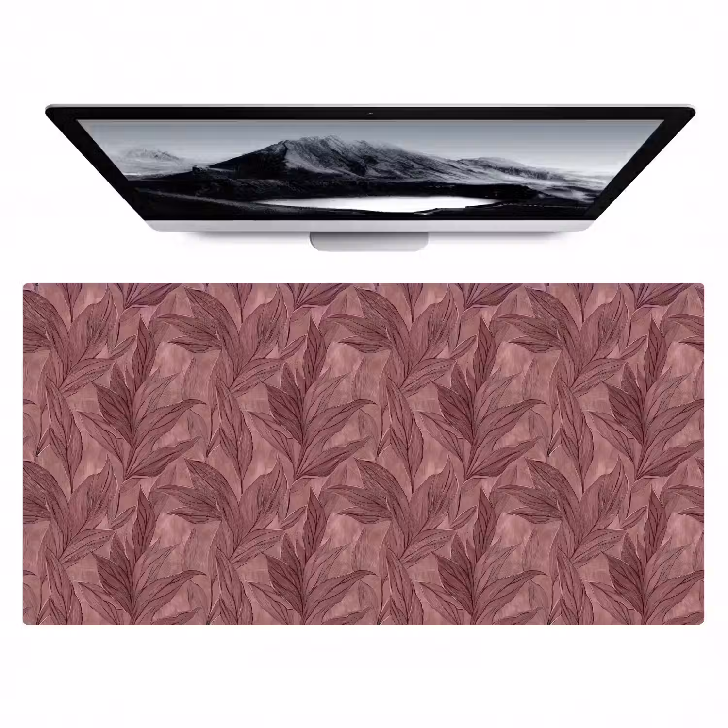 Bladeren - Patroon - Paars Muismat XXL klein 681 -zzz3d