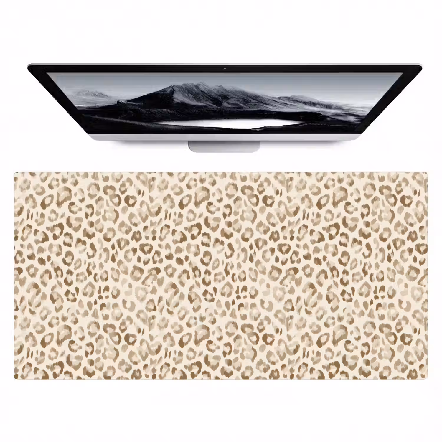 Luipaard - Klassiek - Beige Muismat XXL klein 681 -zzz3d