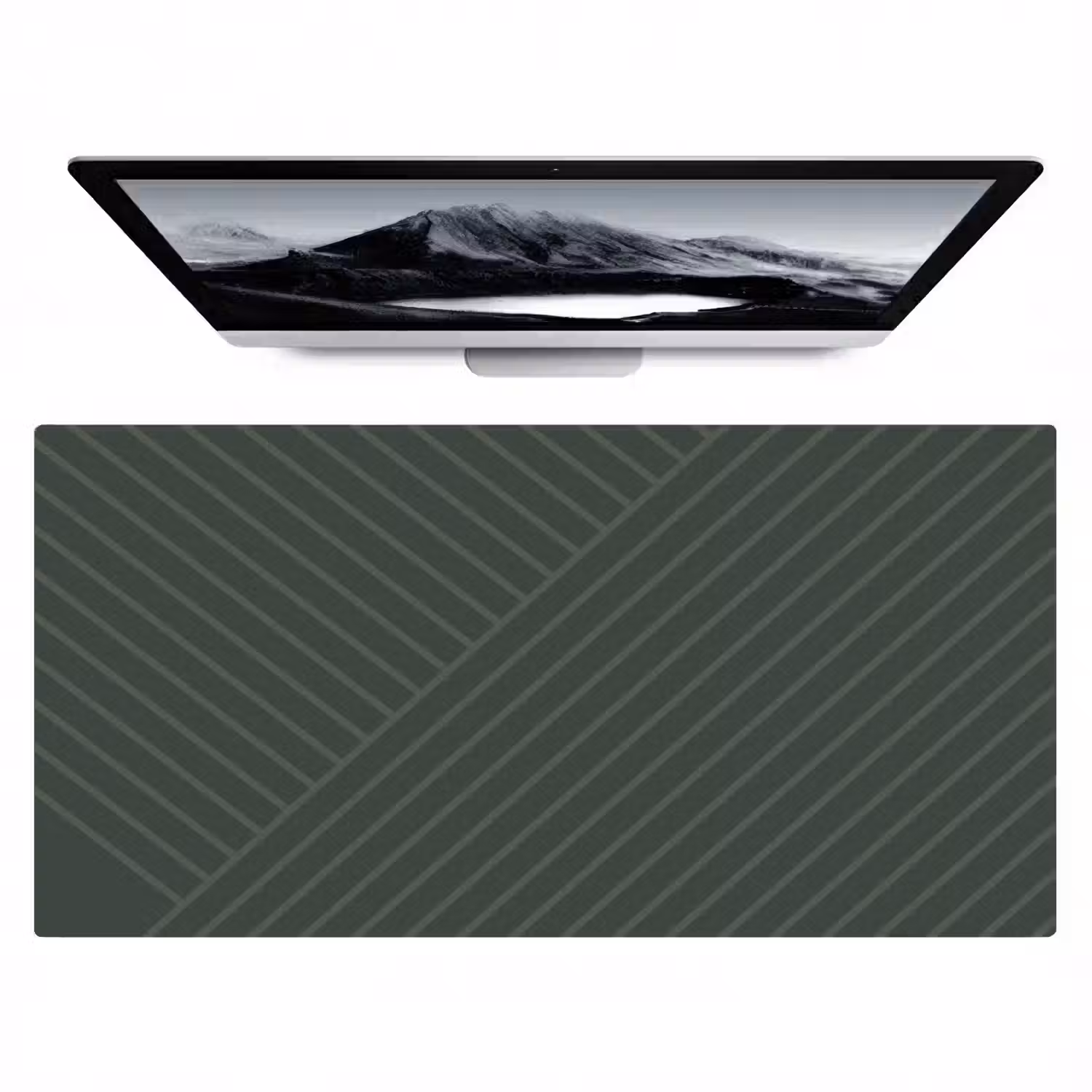 Lijnen - Abstract - Groen - Minimalistisch Muismat XXL klein -zzz3d