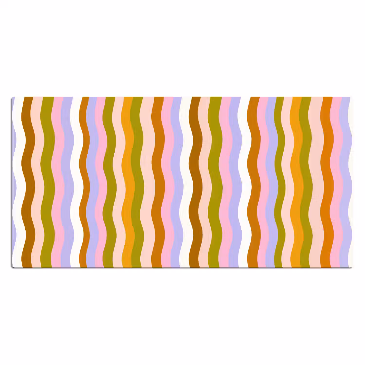 lijnen - Golven - Pastelkleuren - Patroon Muismat XXL klein -3d_leeg