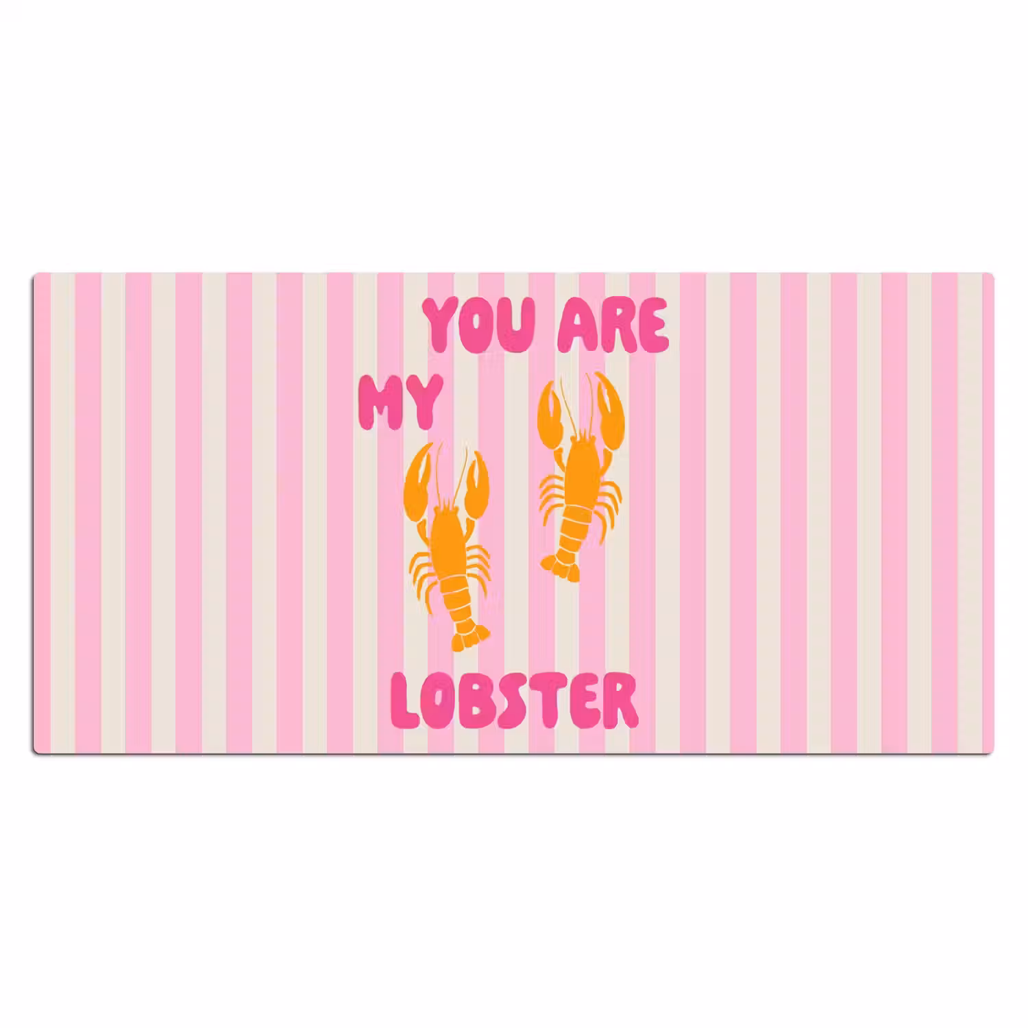 Lobster - Love - Valentijn Muismat XXL klein -3d_leeg