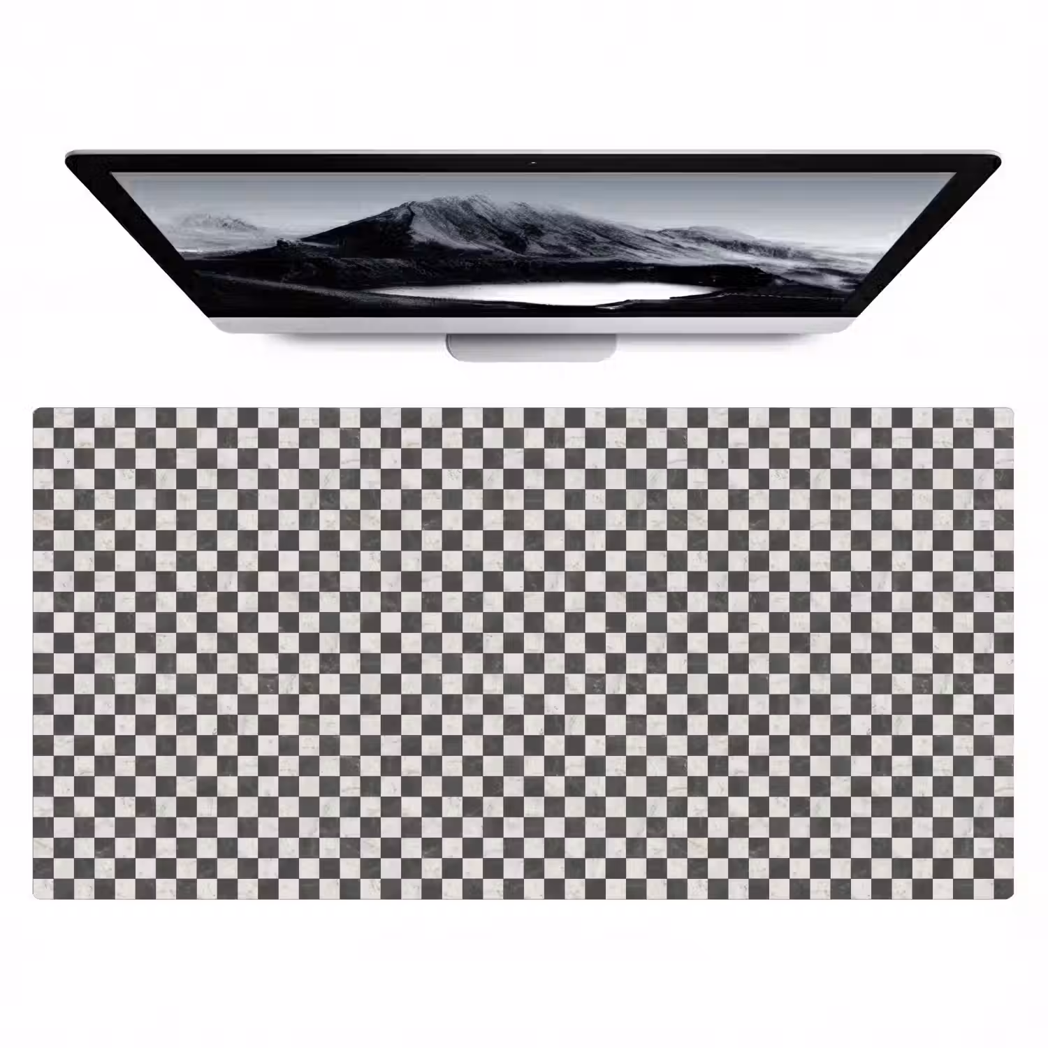 Marmer - Patroon - Grijs Muismat XXL klein 681 -zzz3d