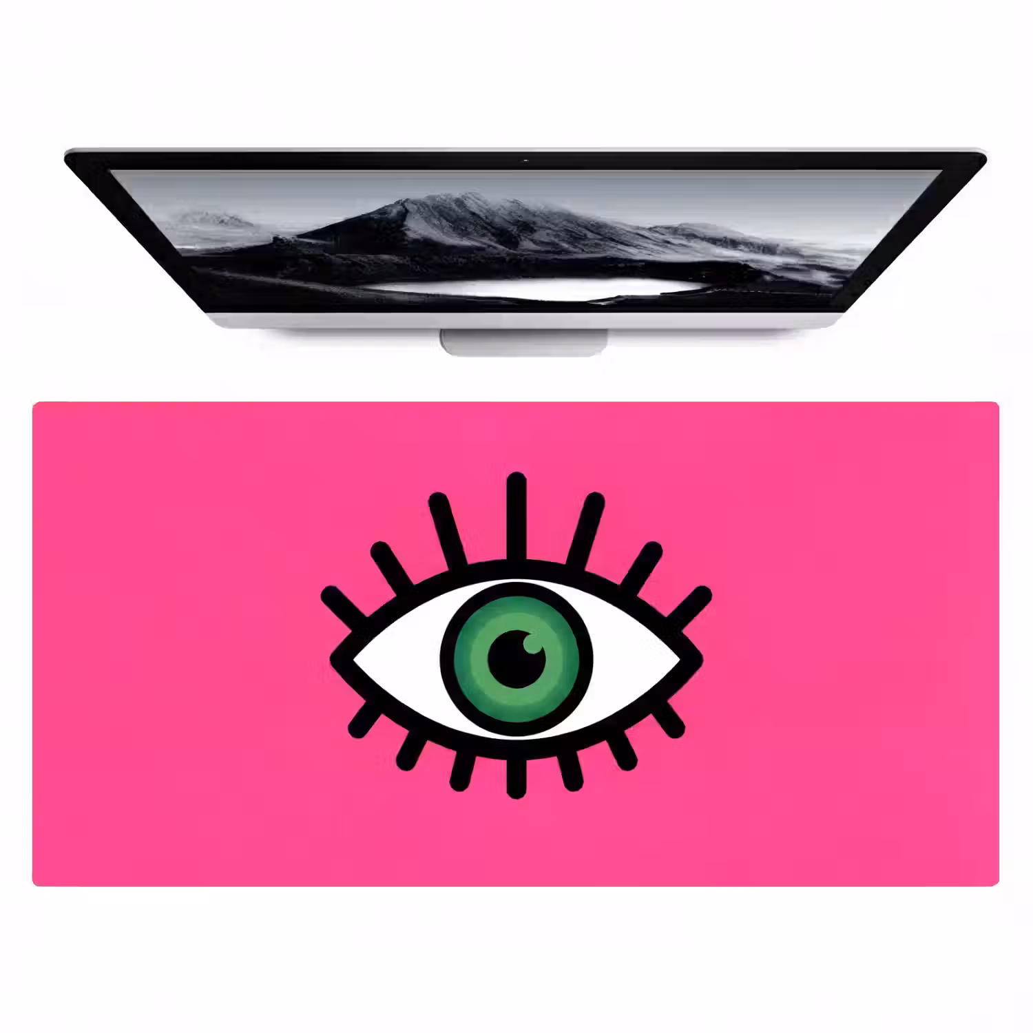Minimalistisch - Oog - Roze Muismat XXL klein -zzz3d