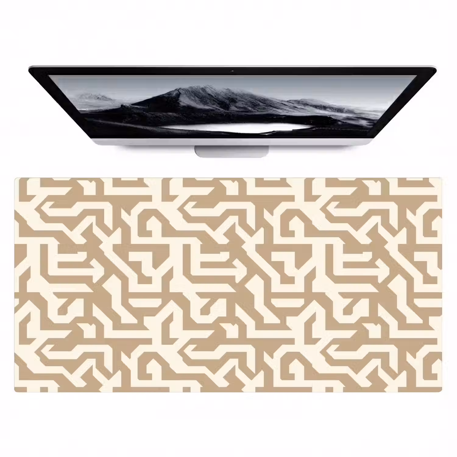 Modern - Abstract - Beige Muismat XXL klein 681 -zzz3d