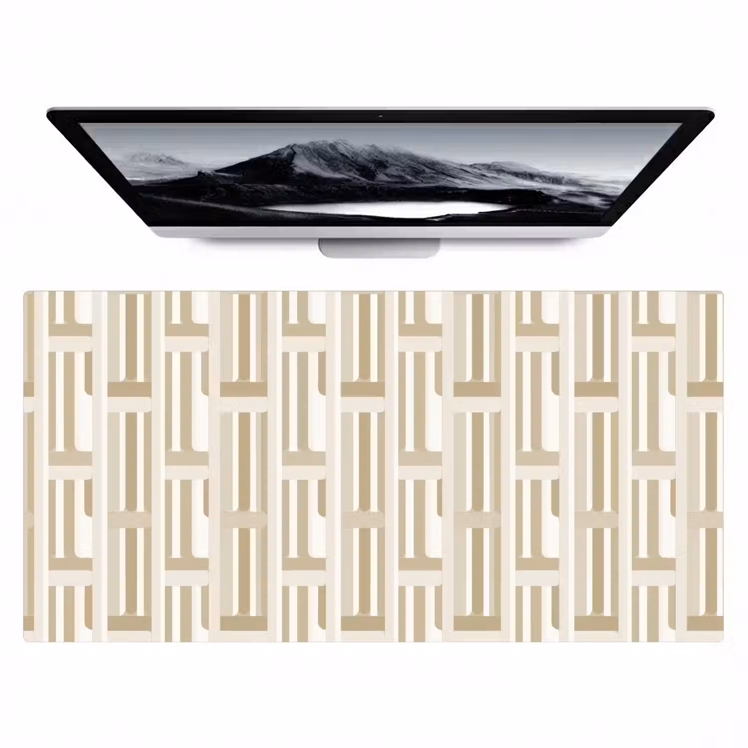Modern - Geometrisch - Beige Muismat XXL klein 681 -zzz3d