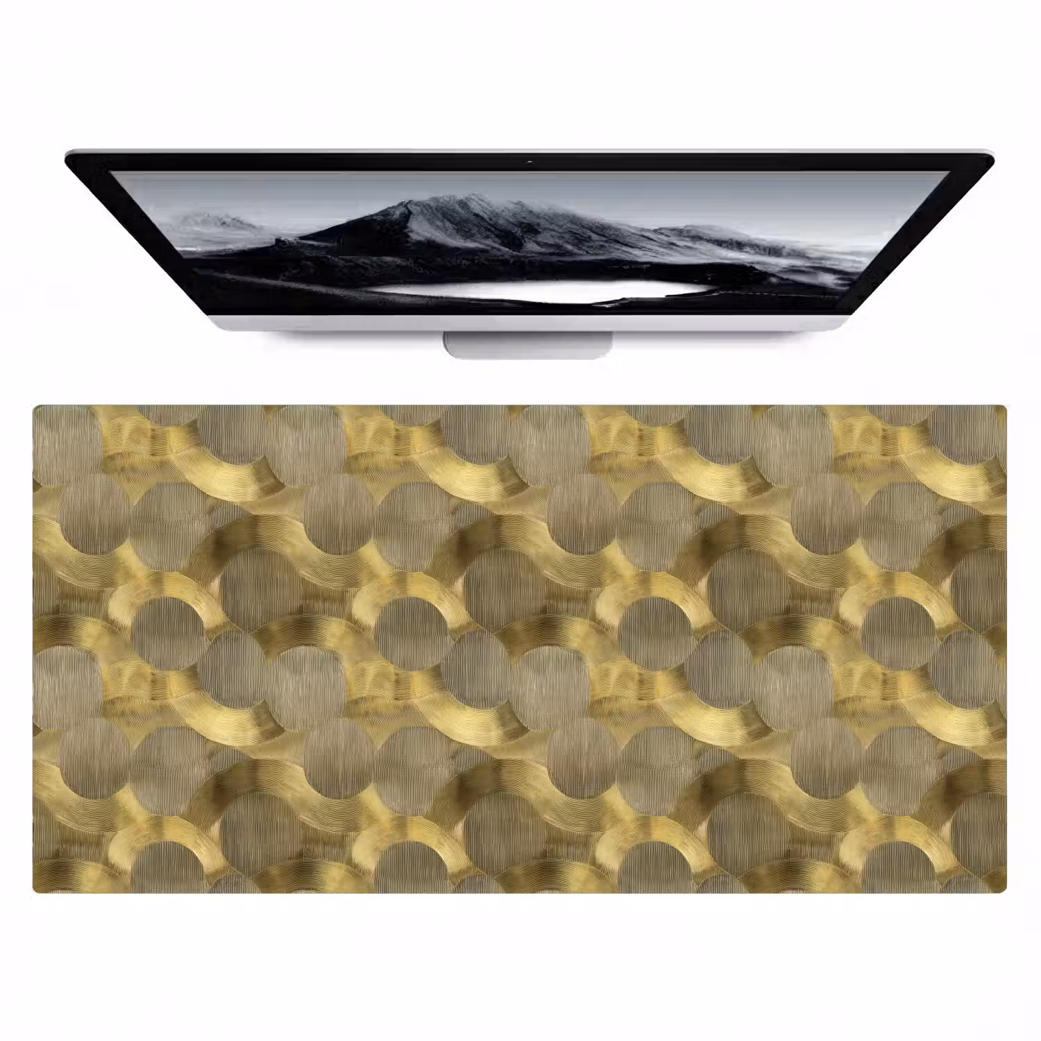 Modern - Geometrisch - Goud Muismat XXL klein 681 -zzz3d