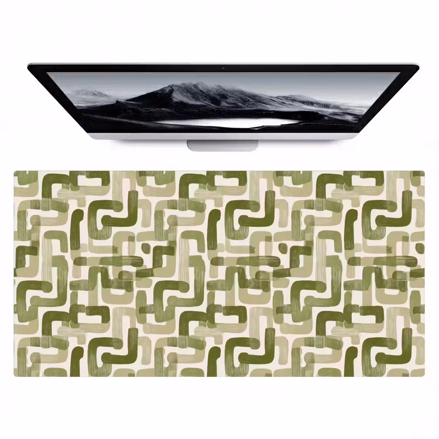 Modern - Grafisch - Groen Muismat XXL klein 681 -zzz3d