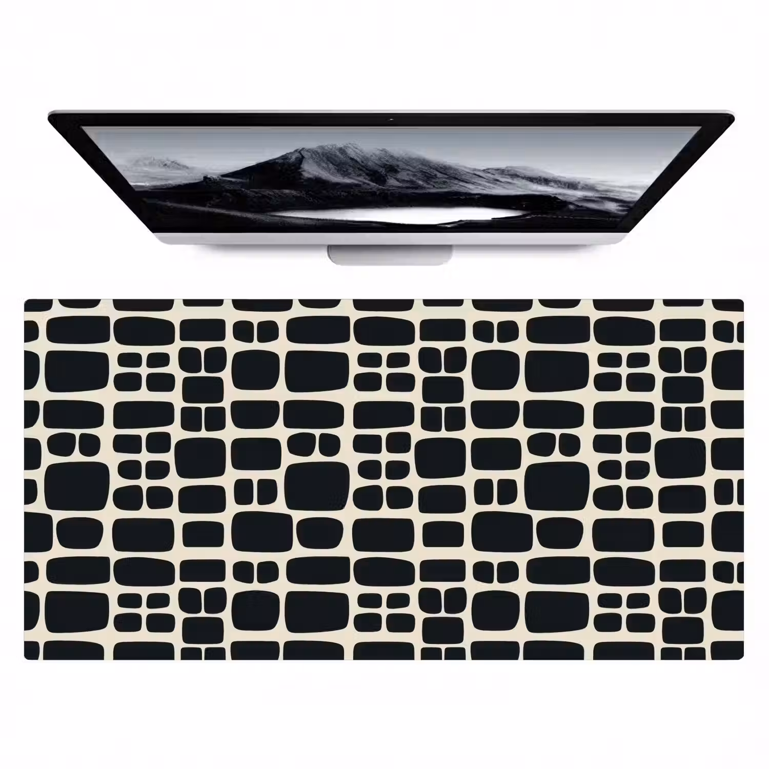 Modern - Organisch - Zwart Muismat XXL klein 681 -zzz3d