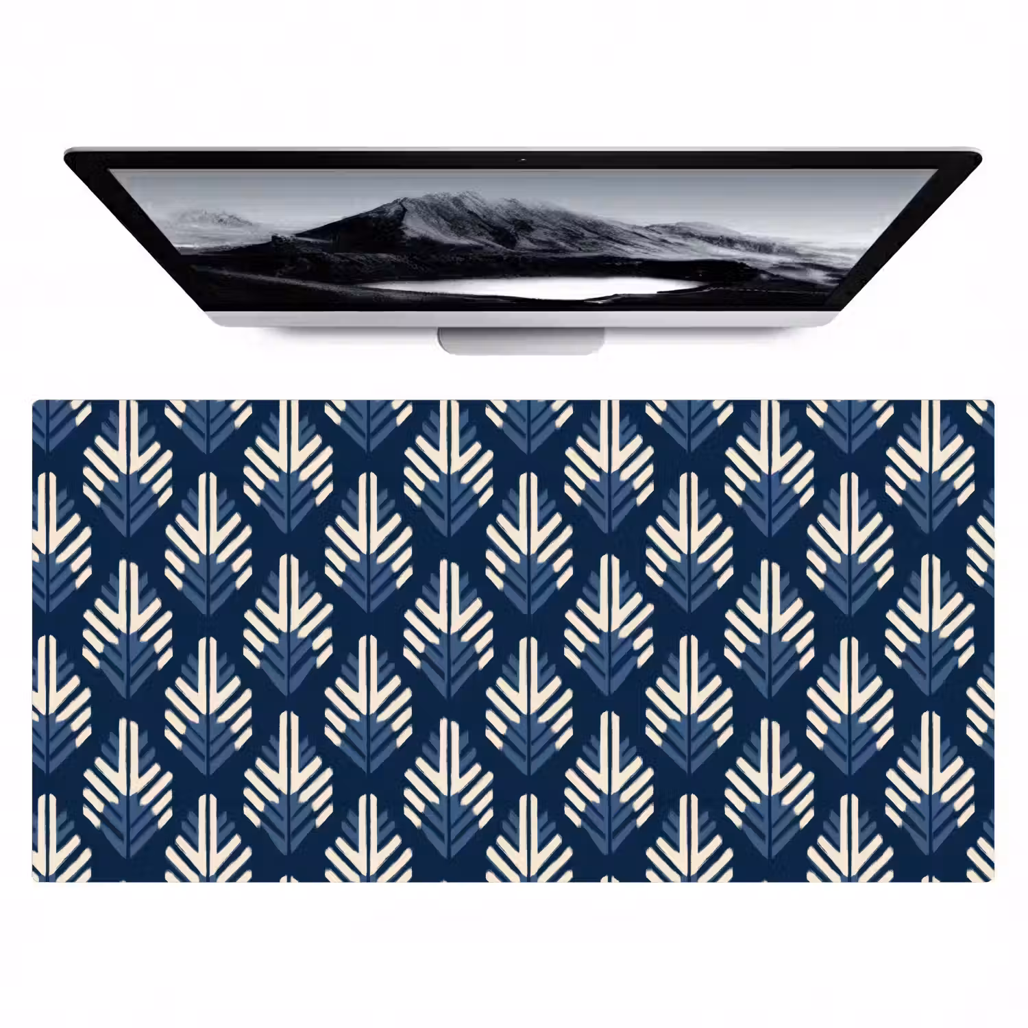 Modern - Patroon - Blauw Muismat XXL klein 681 -zzz3d