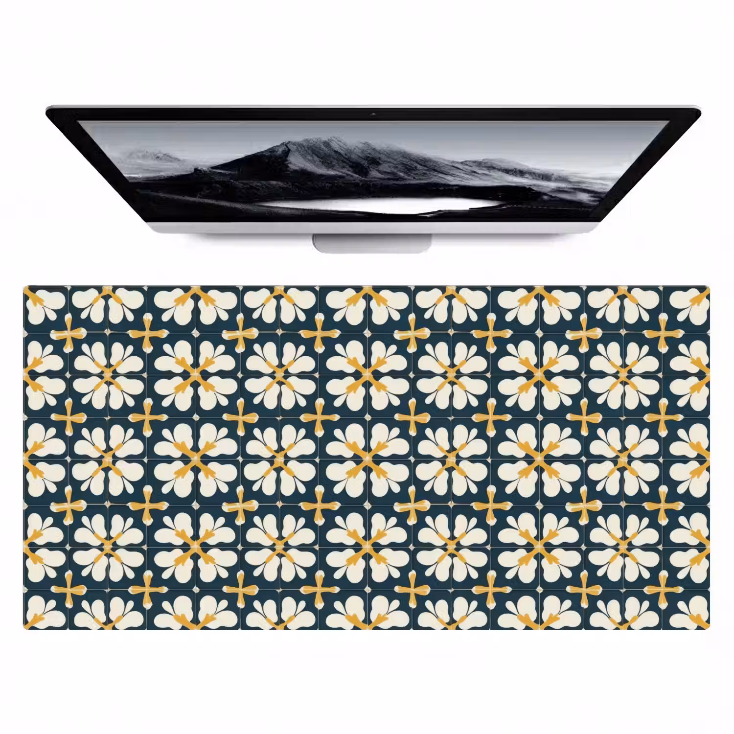Motief - Tegel - Okergeel Muismat XXL klein 681 -zzz3d