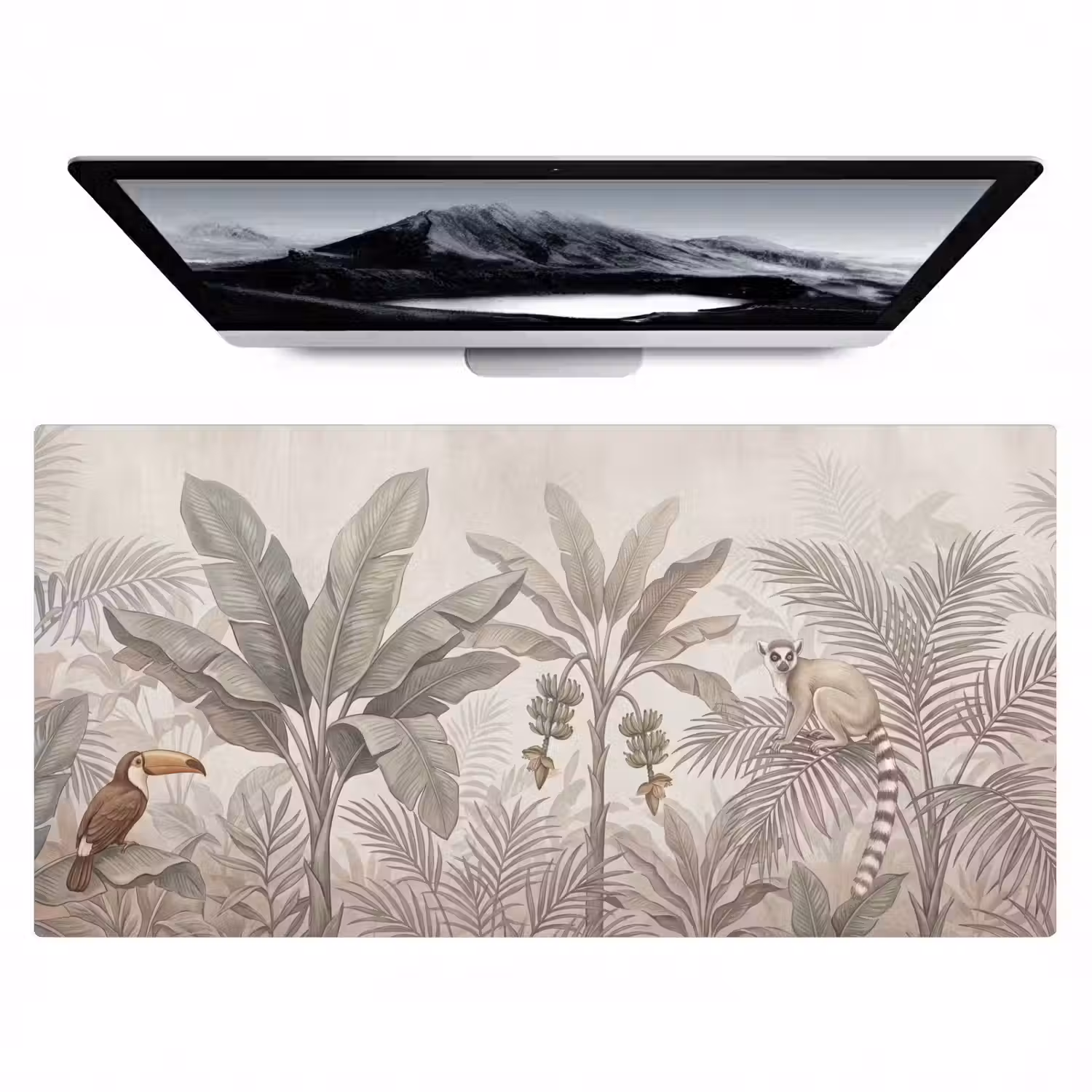 Natuur - Jungle - Ringstaartmaki - Bruin Muismat XXL klein -zzz3d