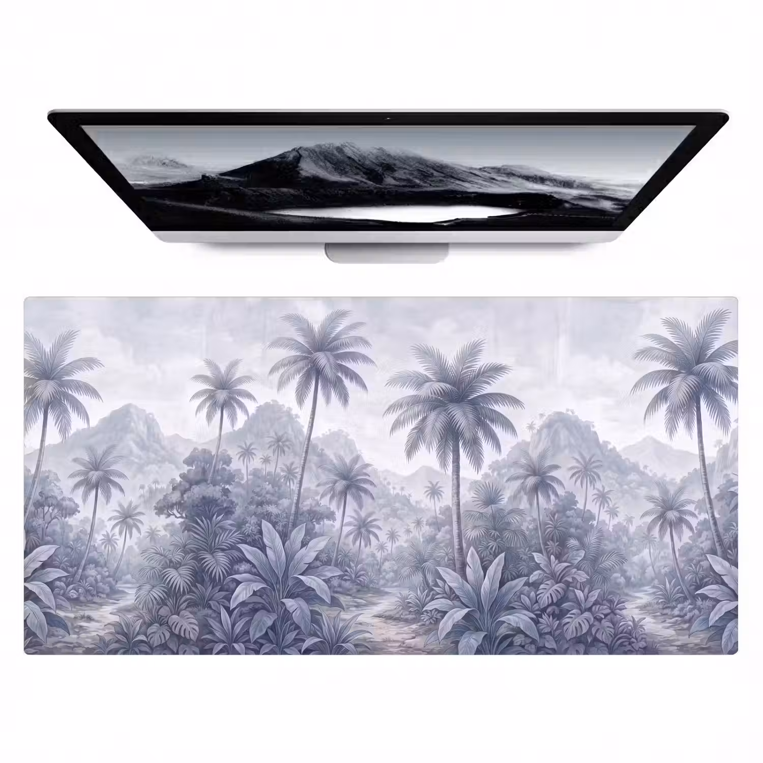 Natuur - Boom - Tropisch - Landschap - Blauw Muismat XXL klein -zzz3d