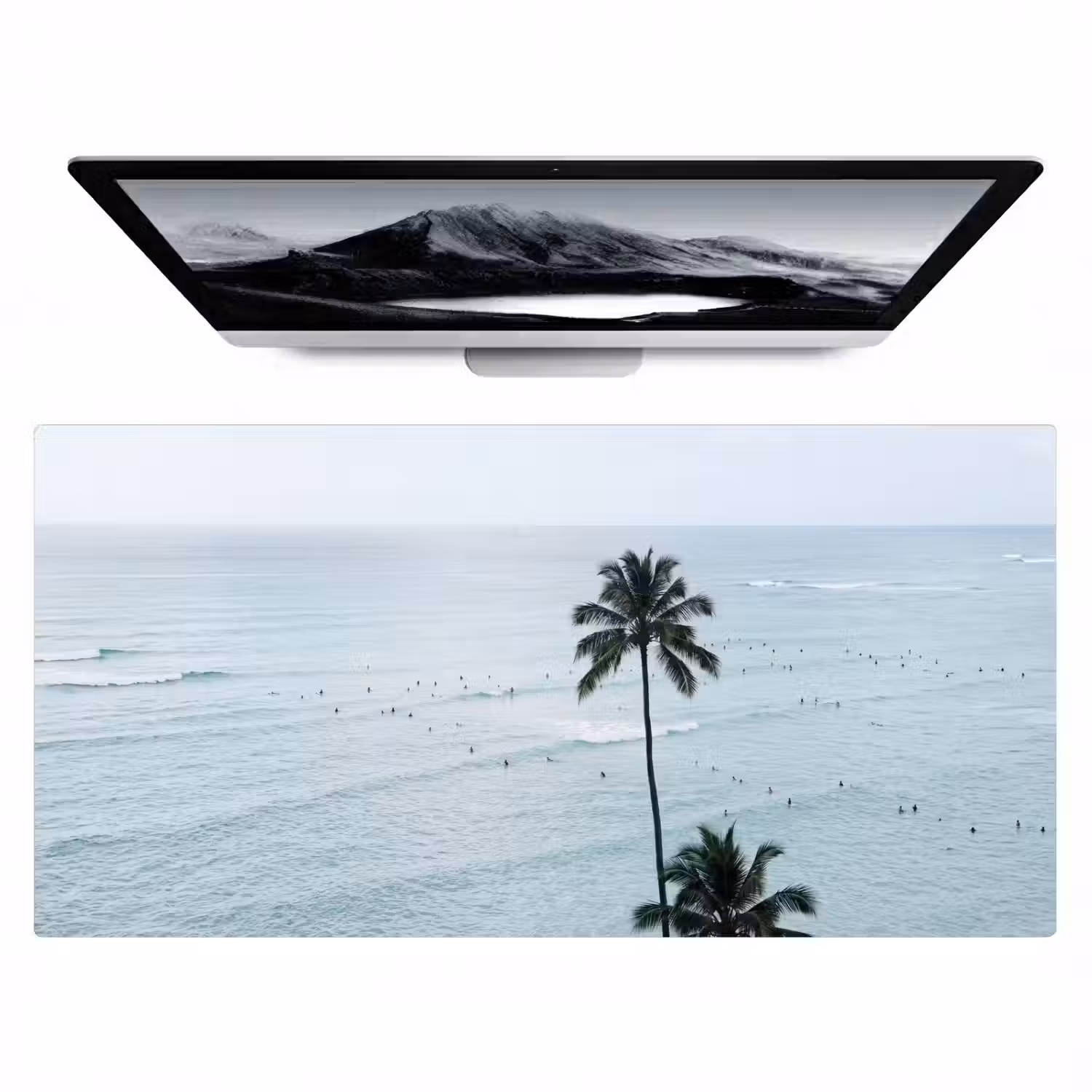 Oceaan - Palmbomen - Surfers Muismat XXL klein -zzz3d