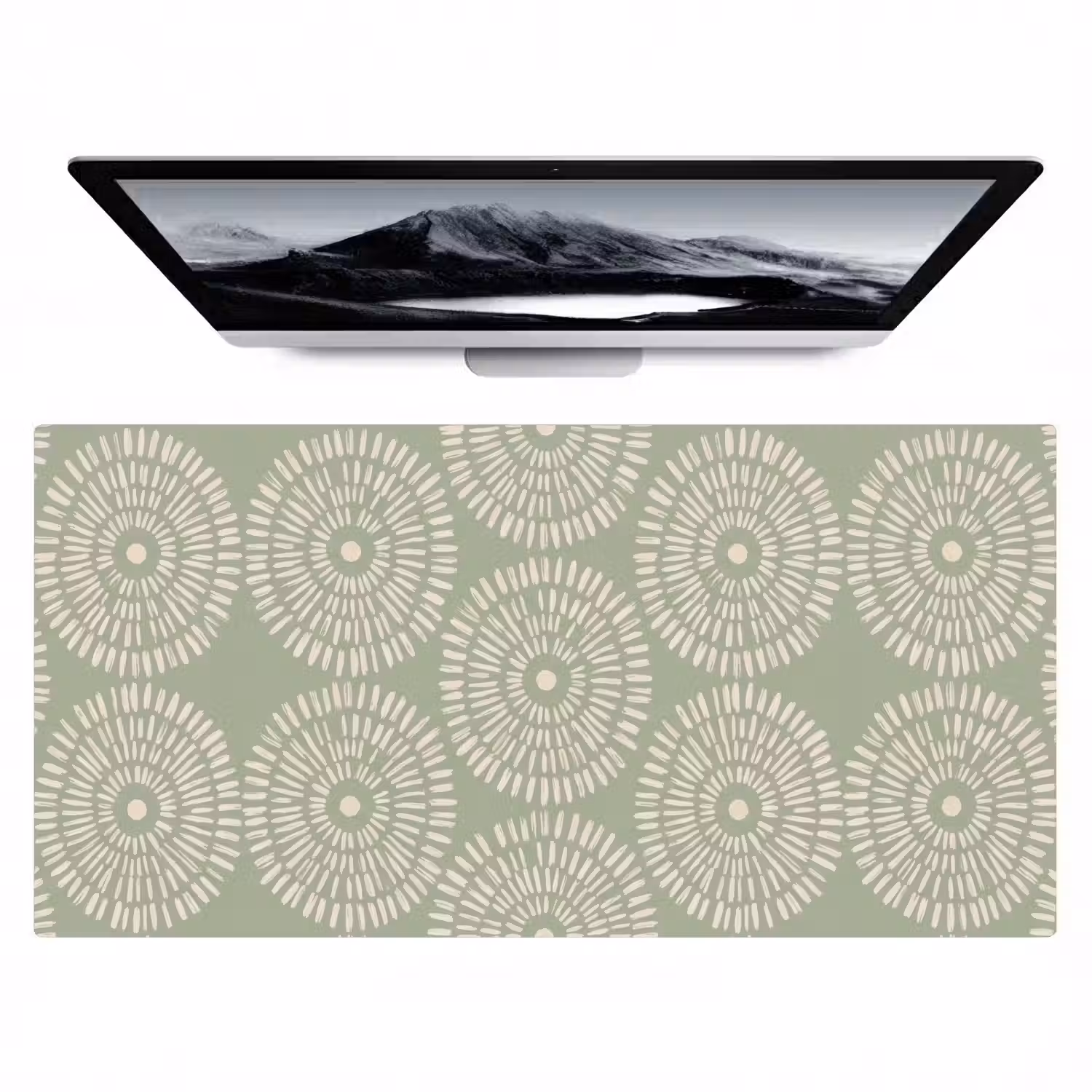 Patroon - Cirkels - Abstract - Modern - Groen Muismat XXL klein -zzz3d