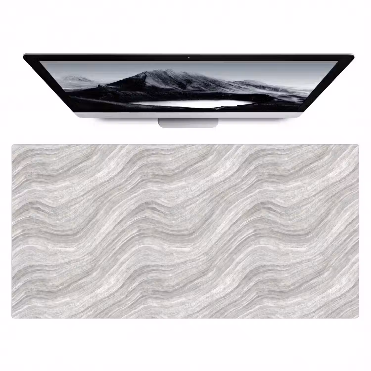 Patroon - Helder - Wit - Grijs Muismat XXL klein 681 -zzz3d