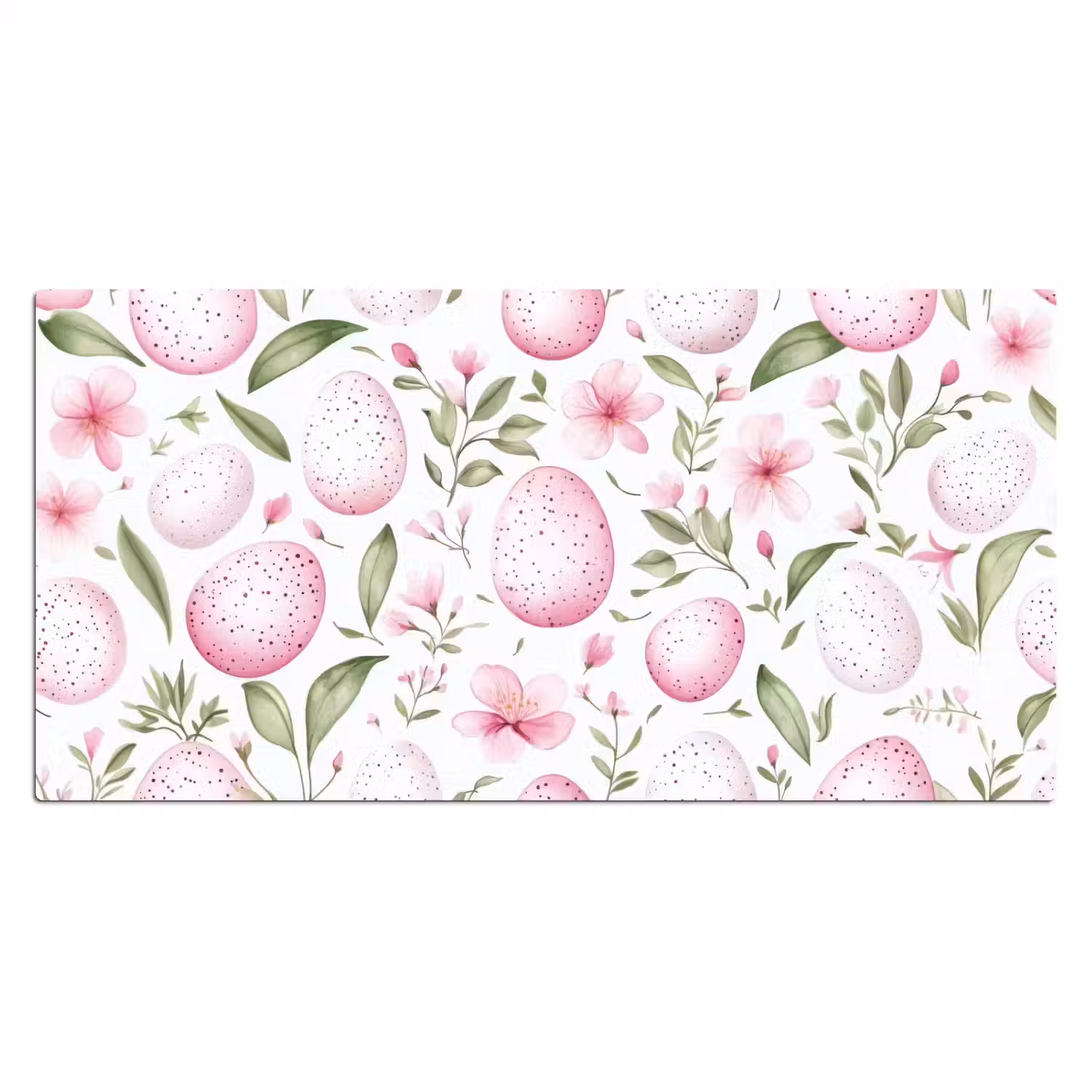 Patroon - Eieren - Roze - Pasen Muismat XXL klein -3d_leeg