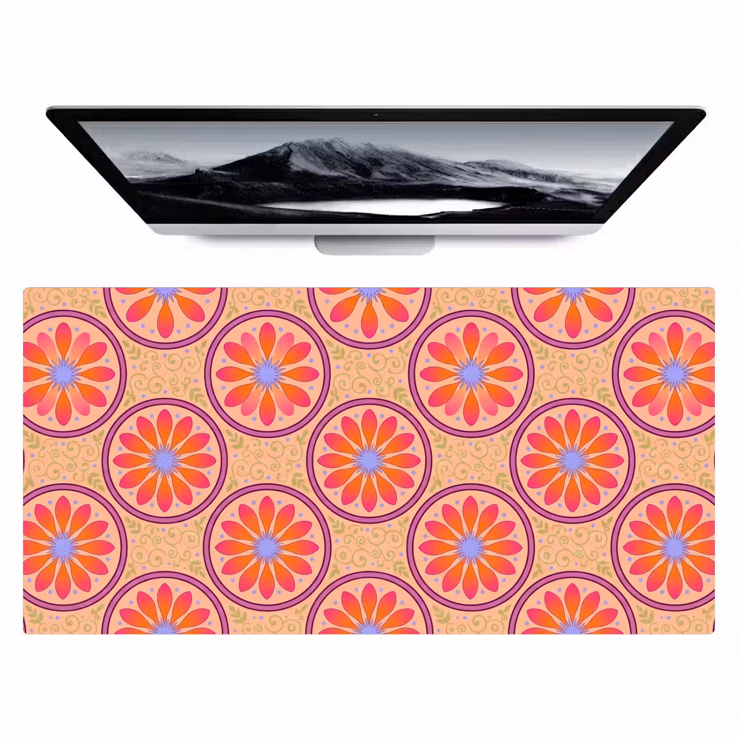 Patroon - Bloemen - Decoratief - Kleurrijk - Modern Muismat XXL klein -zzz3d
