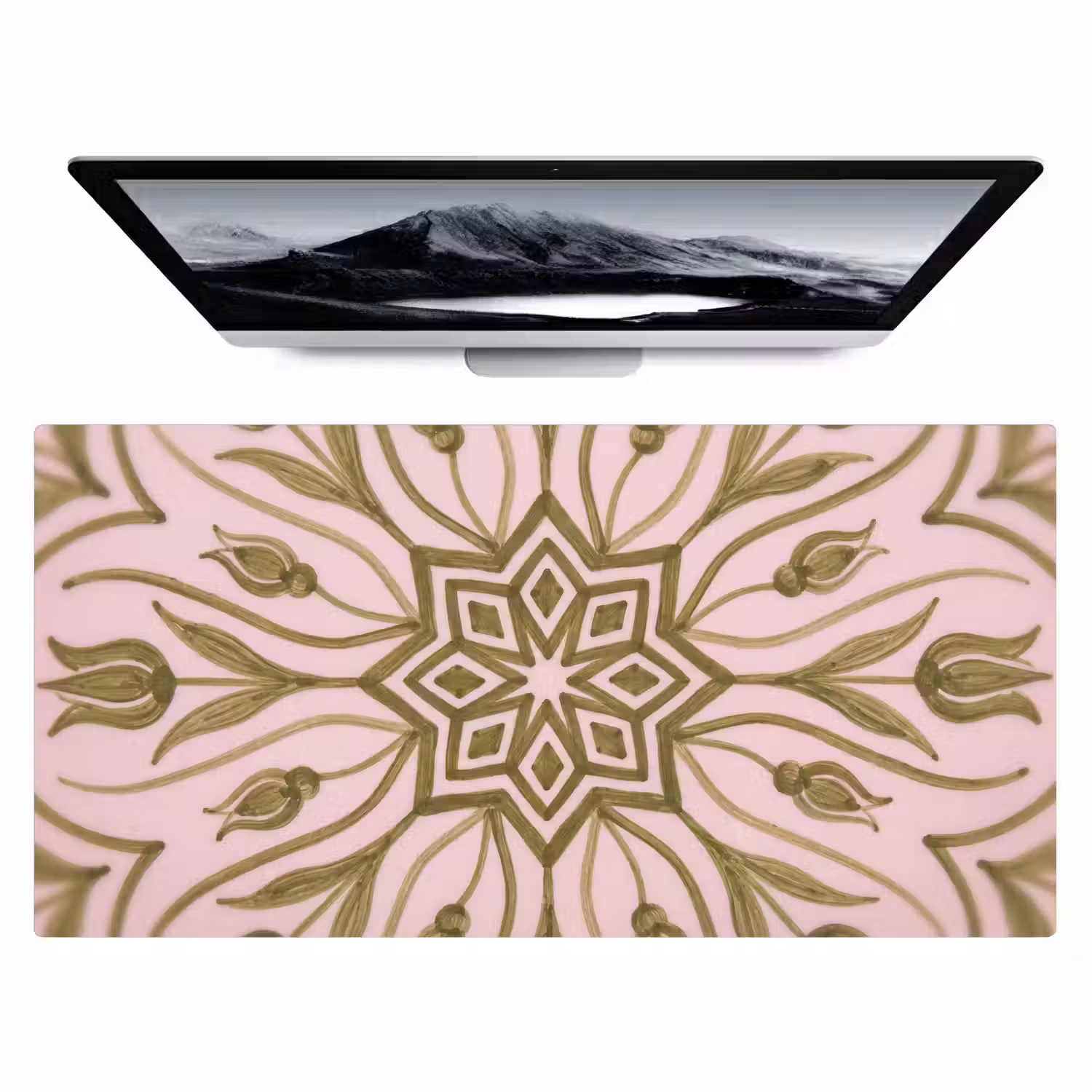 Patroon - Mandala - Decoratie - Abstract - Groen Muismat XXL klein -zzz3d