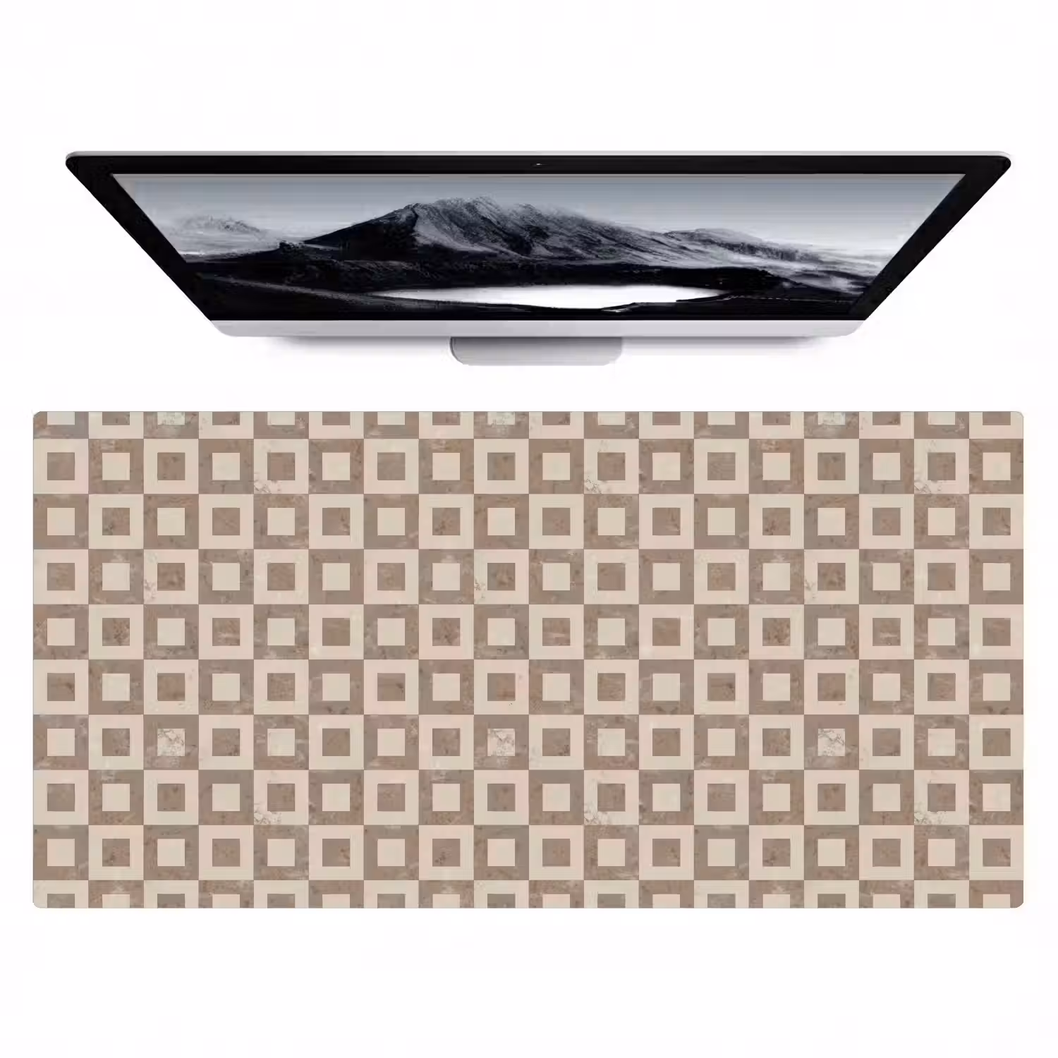 Patroon - Marmer - Beige Muismat XXL klein 681 -zzz3d