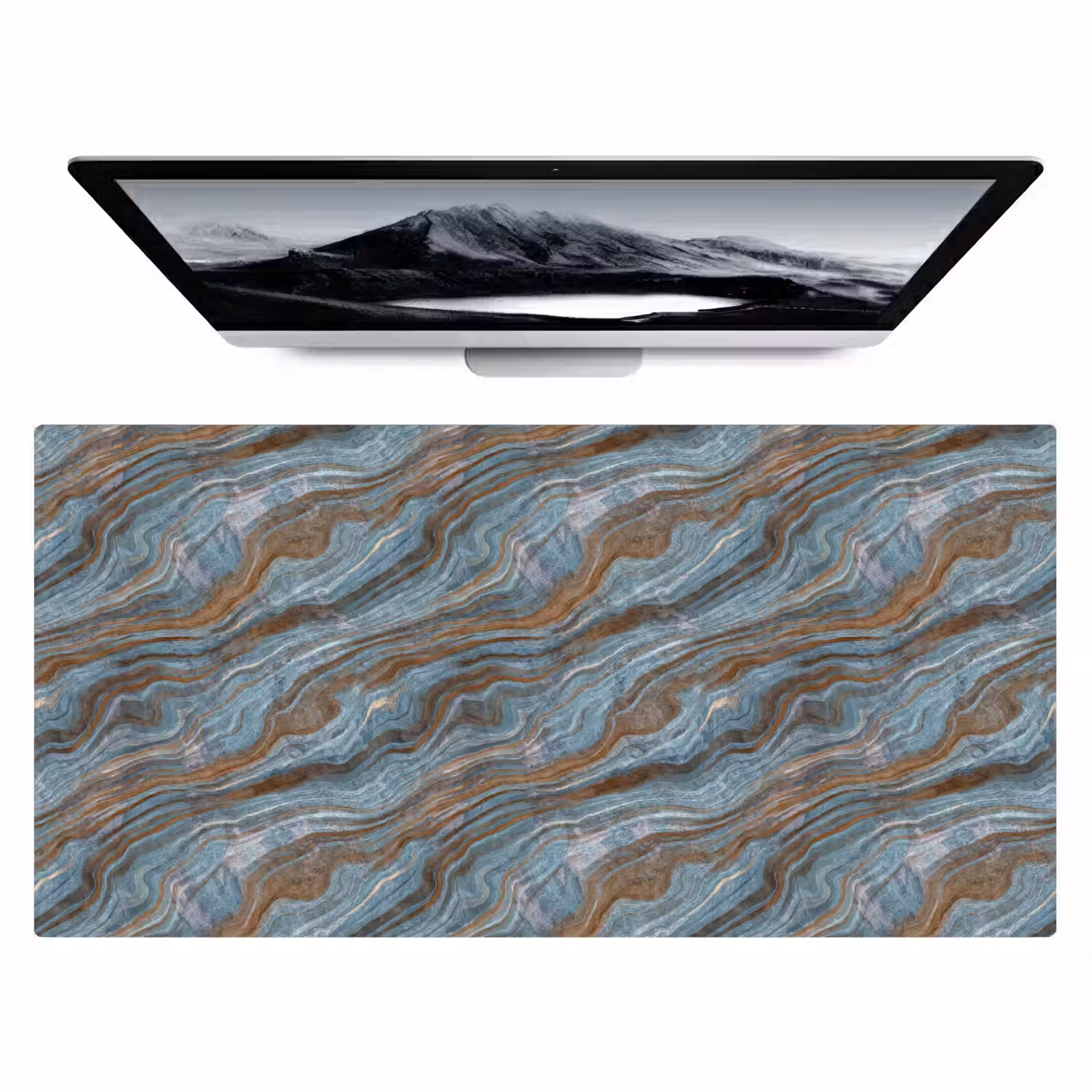 Patroon - Steen - Blauw Muismat XXL klein 681 -zzz3d