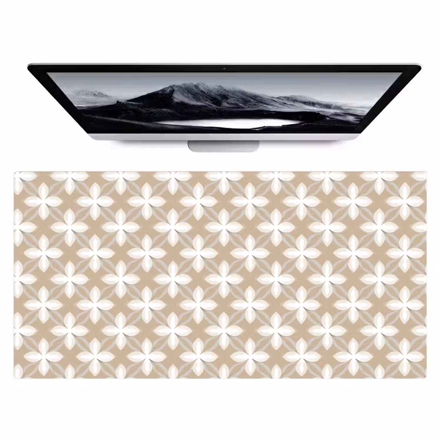 Patroon - Symmetrisch - Beige Muismat XXL klein 681 -zzz3d