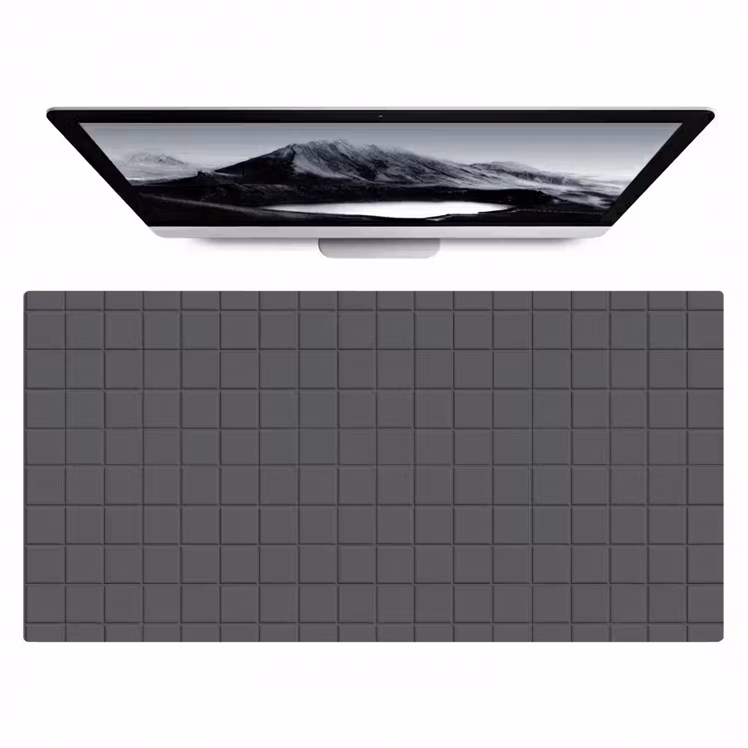 Patroon - Tegel - Grafiet - Grijs Muismat XXL klein 681 -zzz3d