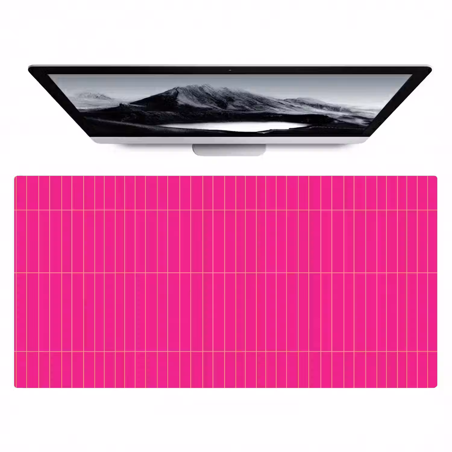 Patroon - Tegel - Magenta - Roze Muismat XXL klein 681 -zzz3d