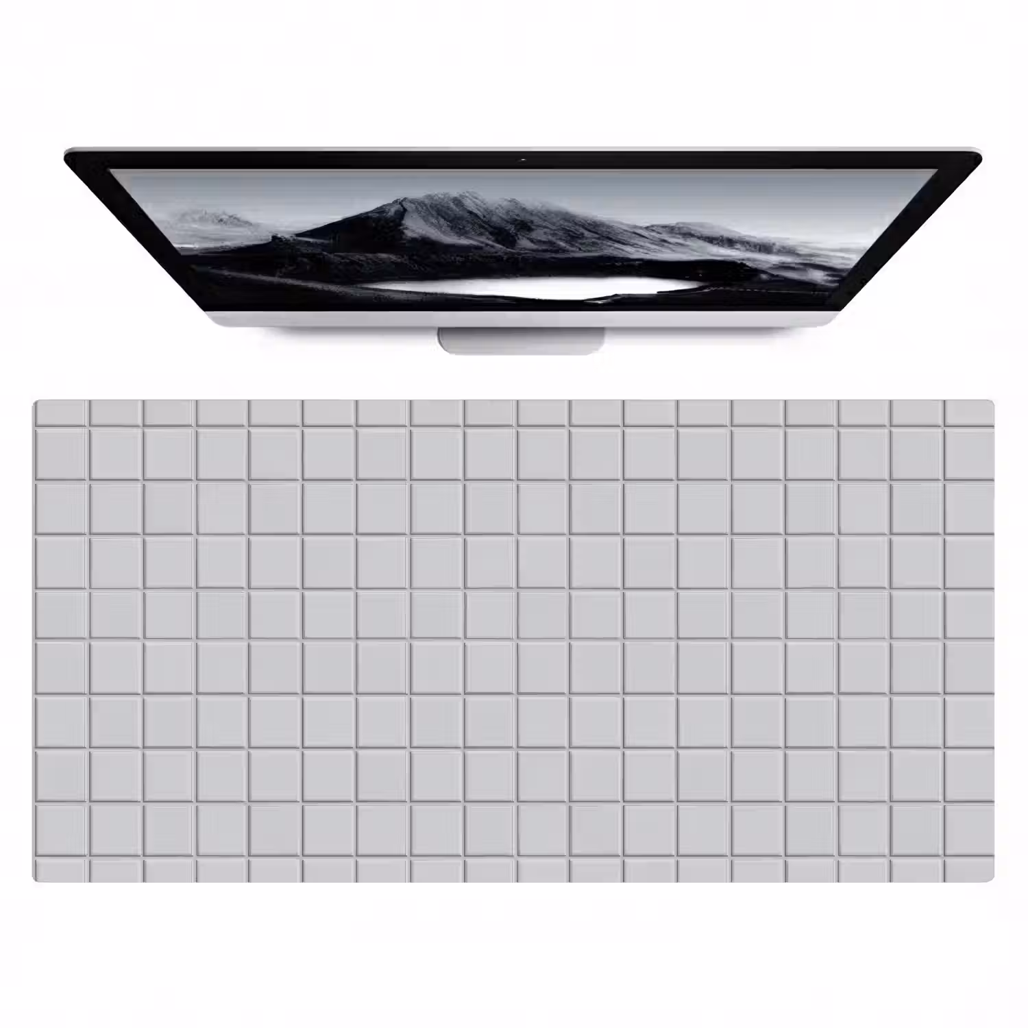 Patroon - Tegels - Licht - Grijs Muismat XXL klein 681 -zzz3d