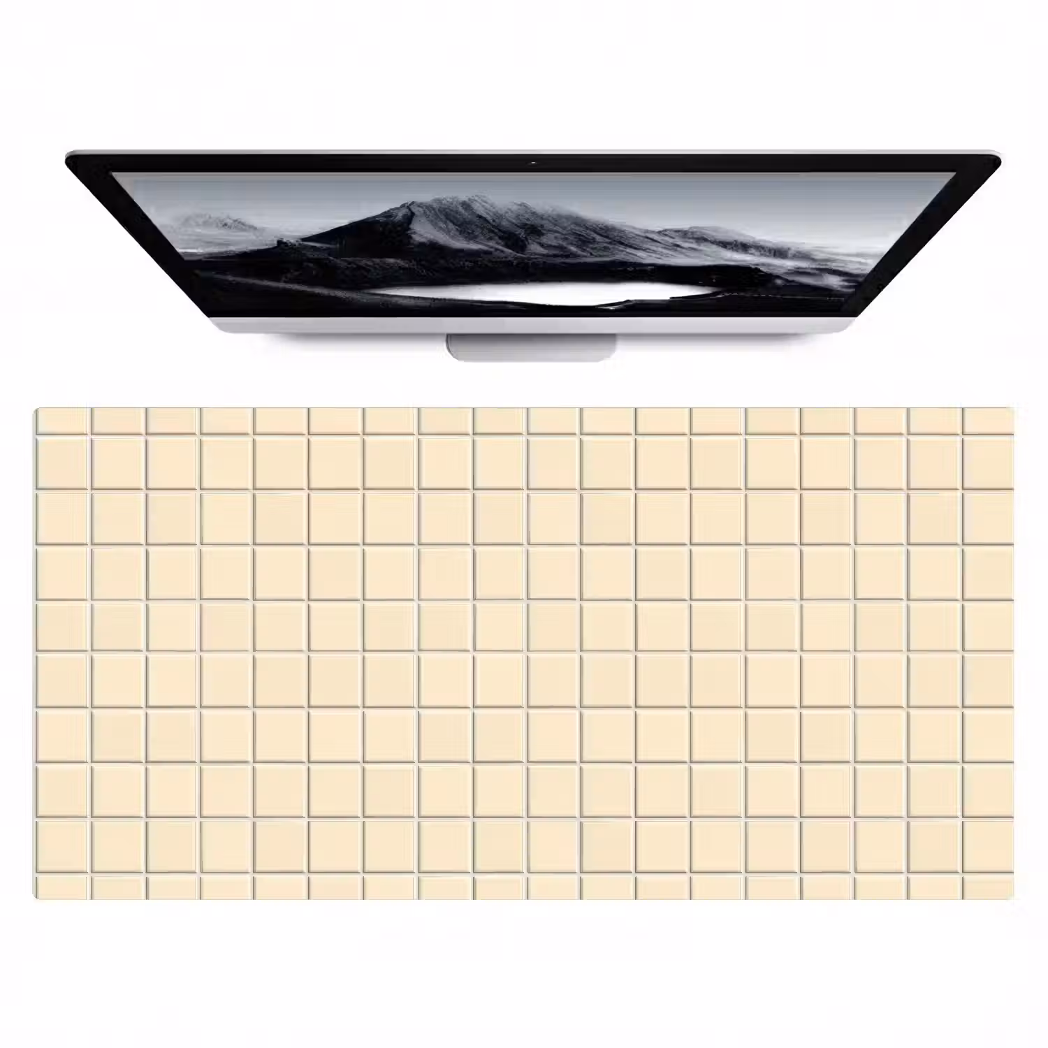 Patroon - Tegels - Gebroken - Wit Muismat XXL klein 681 -zzz3d