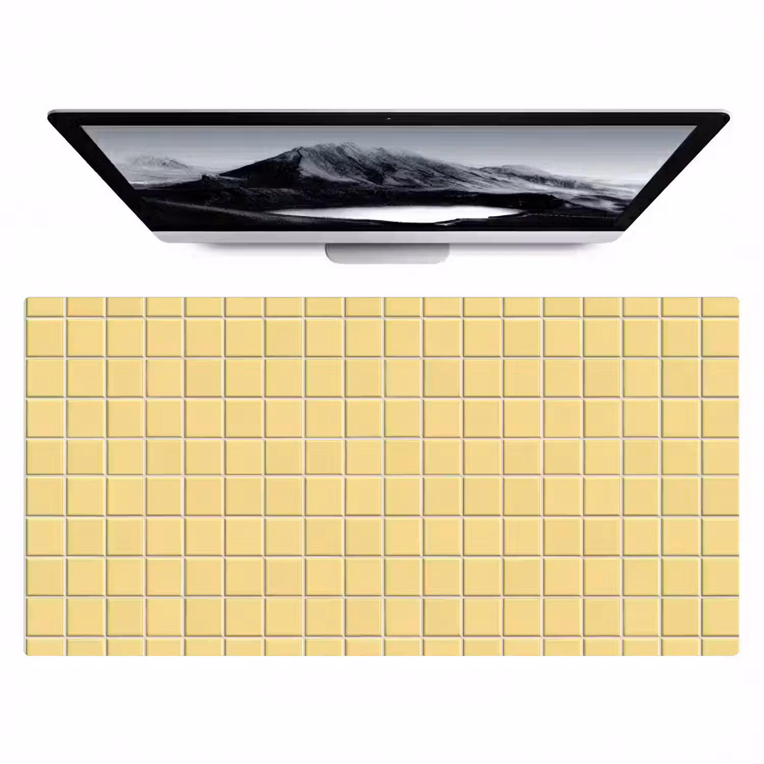 Patroon - Tegels - Geel Muismat XXL klein 681 -zzz3d