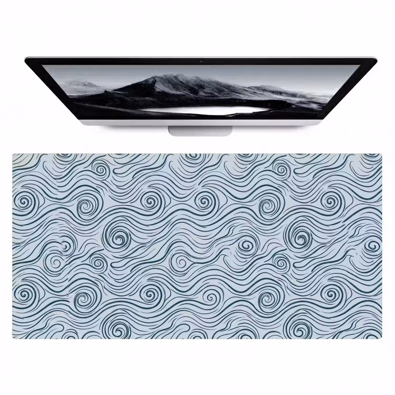 Patroon - Golven - Abstract - Modern - Blauw Muismat XXL klein -zzz3d