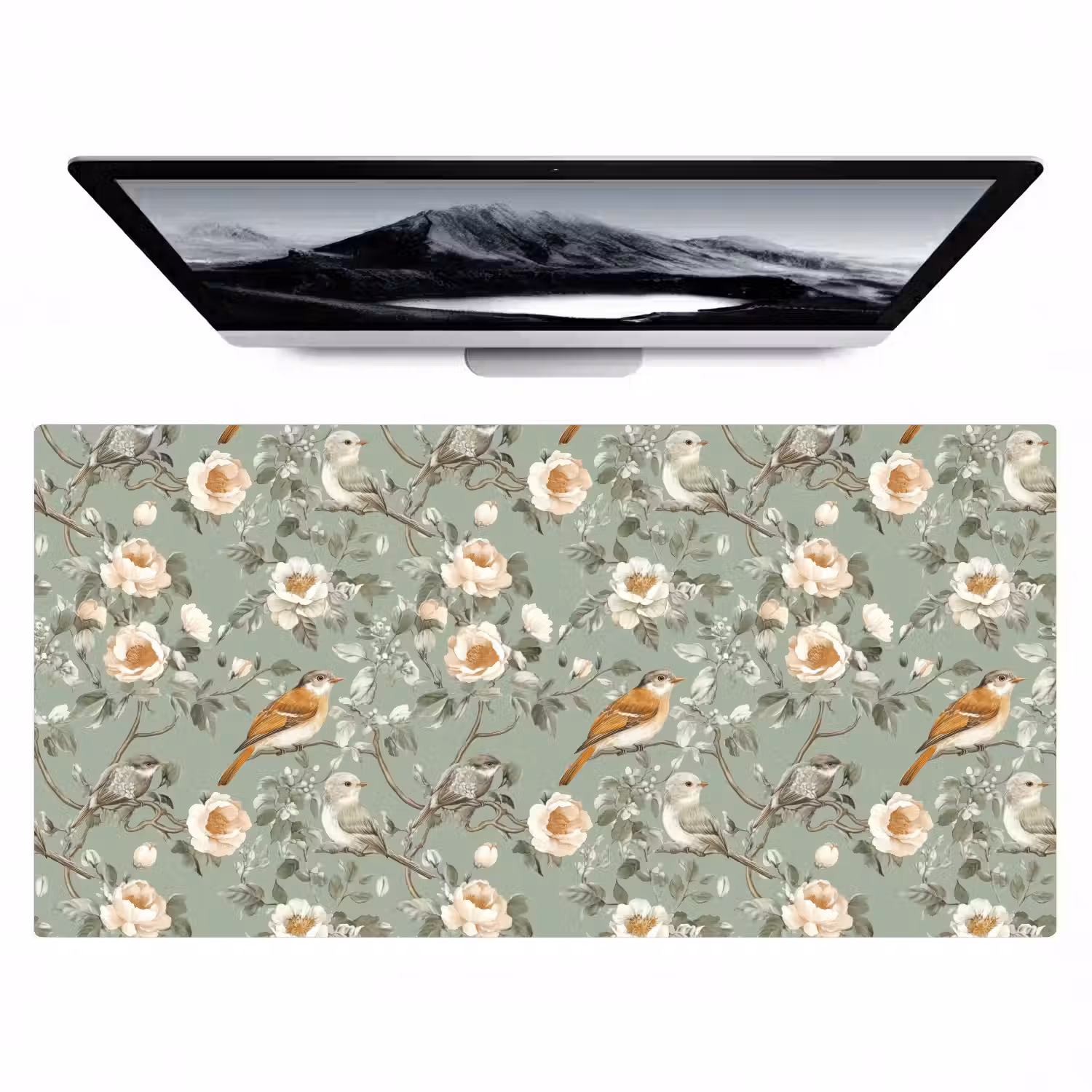 Roze - Vogels - Kleurrijk Muismat XXL klein 681 -zzz3d