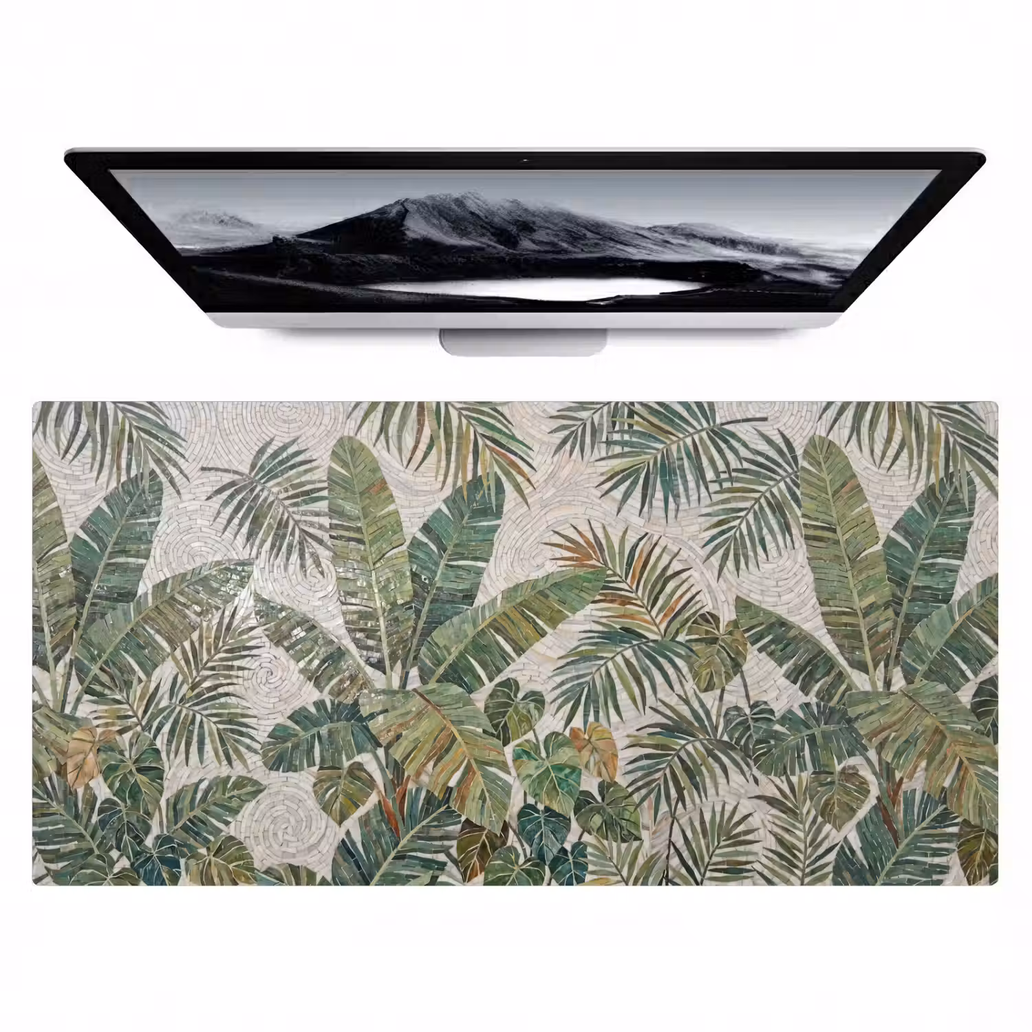 Planten - Tropisch - Mozaïek - Natuur - Groen Muismat XXL klein -zzz3d