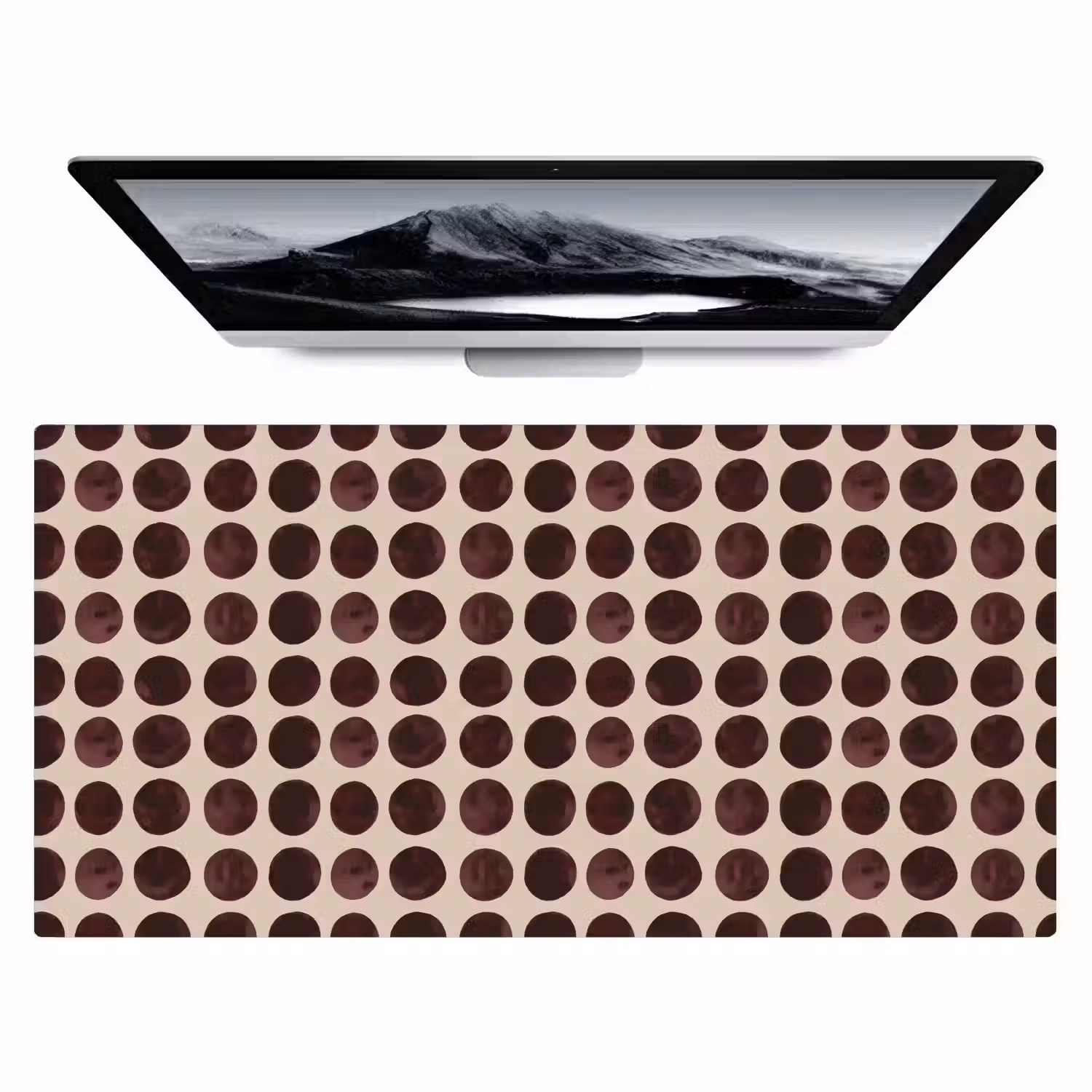 Stippen - Patroon - Bruin Muismat XXL klein 681 -zzz3d